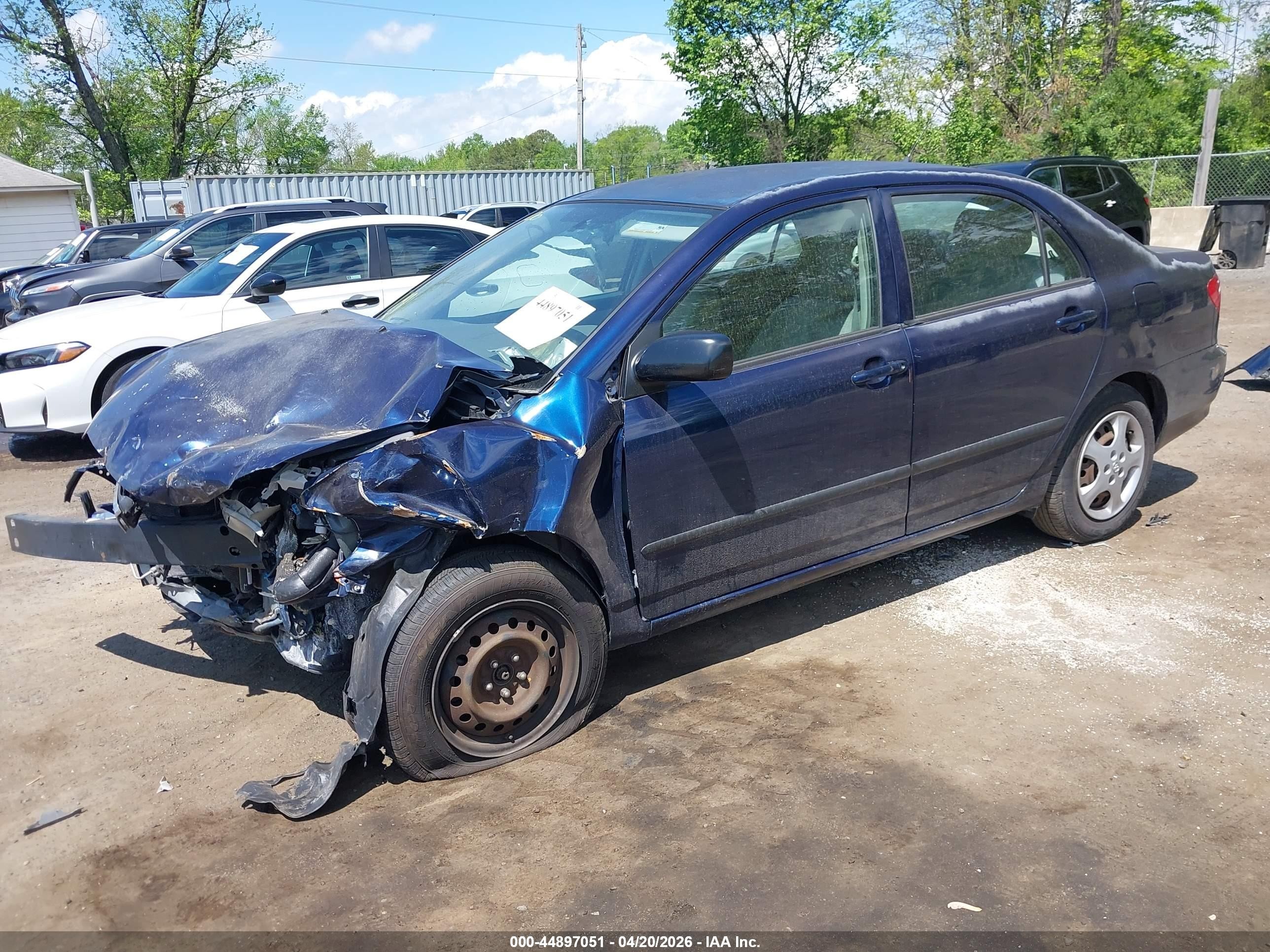 2008 Toyota Corolla Ce Blue vin: 2T1BR32E48C899956