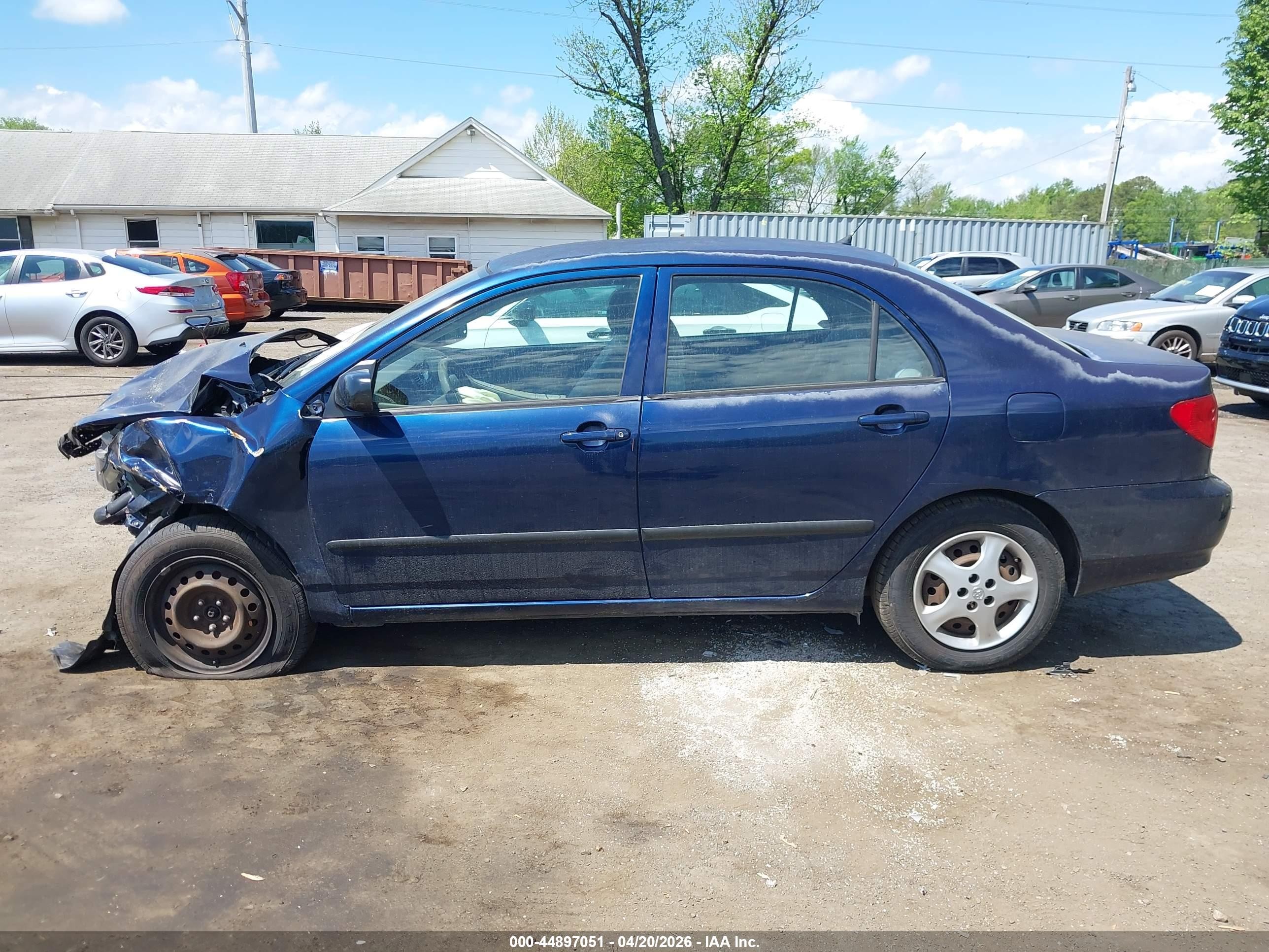 2008 Toyota Corolla Ce Blue vin: 2T1BR32E48C899956