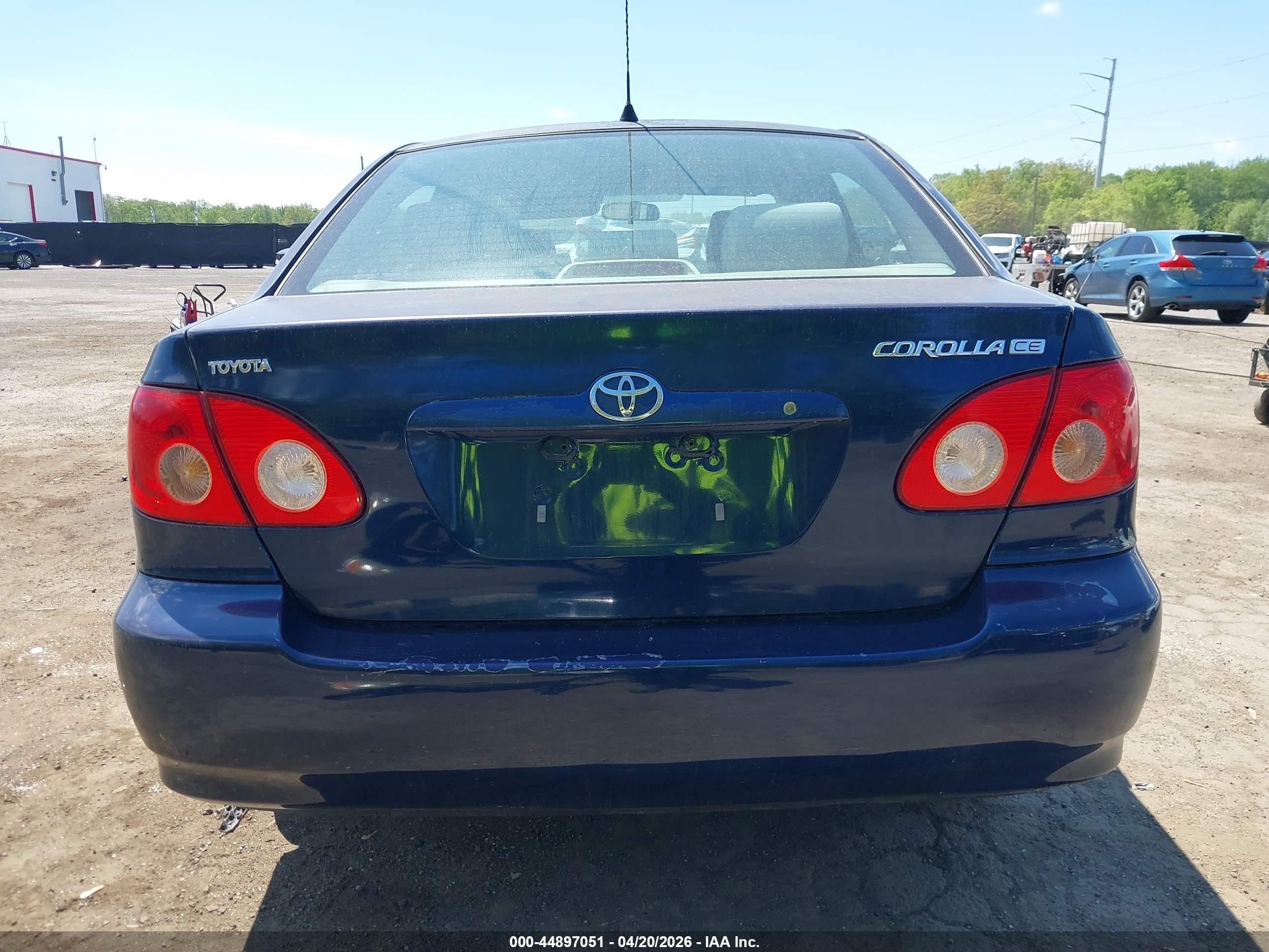2008 Toyota Corolla Ce Blue vin: 2T1BR32E48C899956