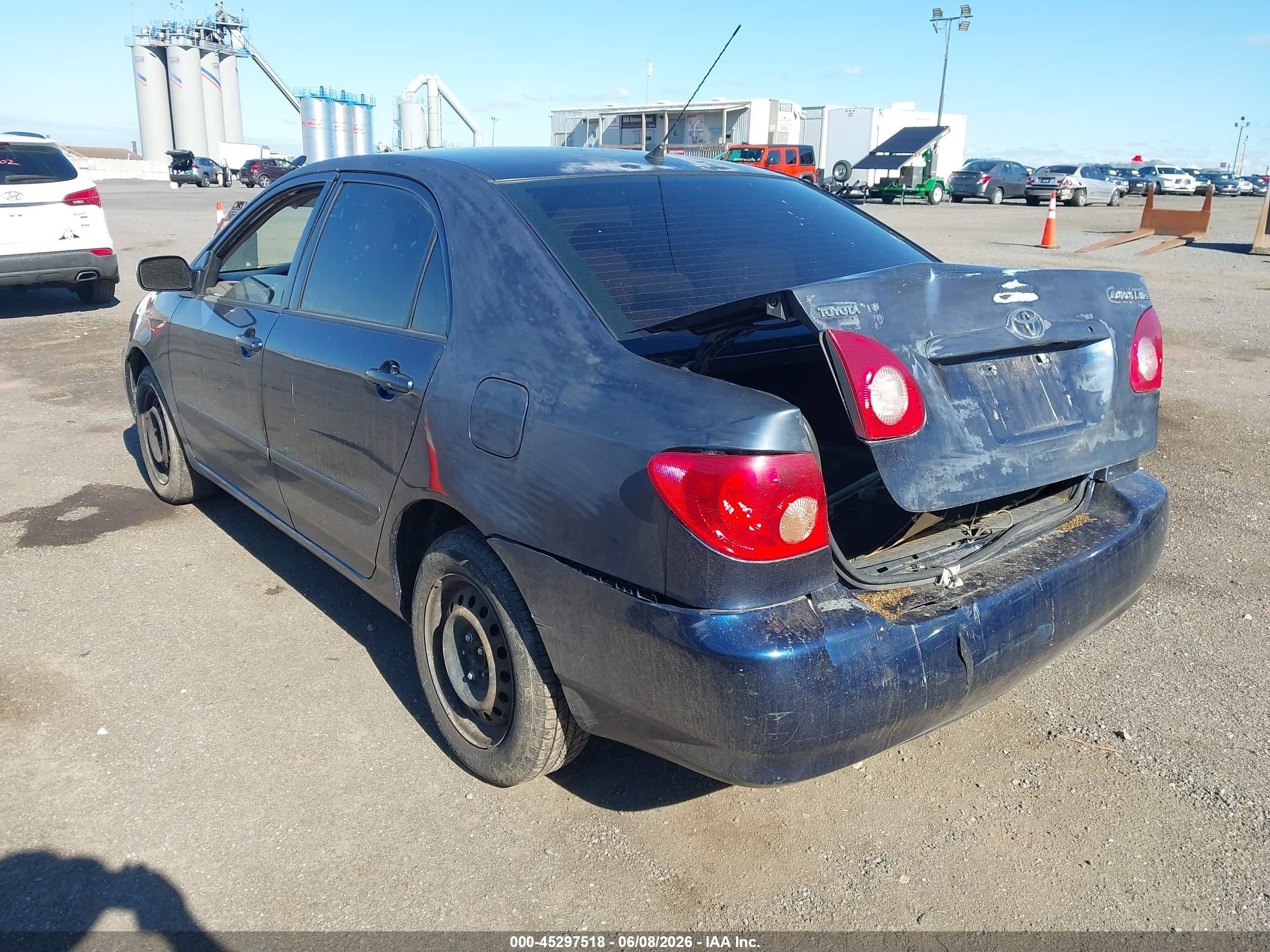 2008 Toyota Corolla Ce Blue vin: 2T1BR32E48C911040