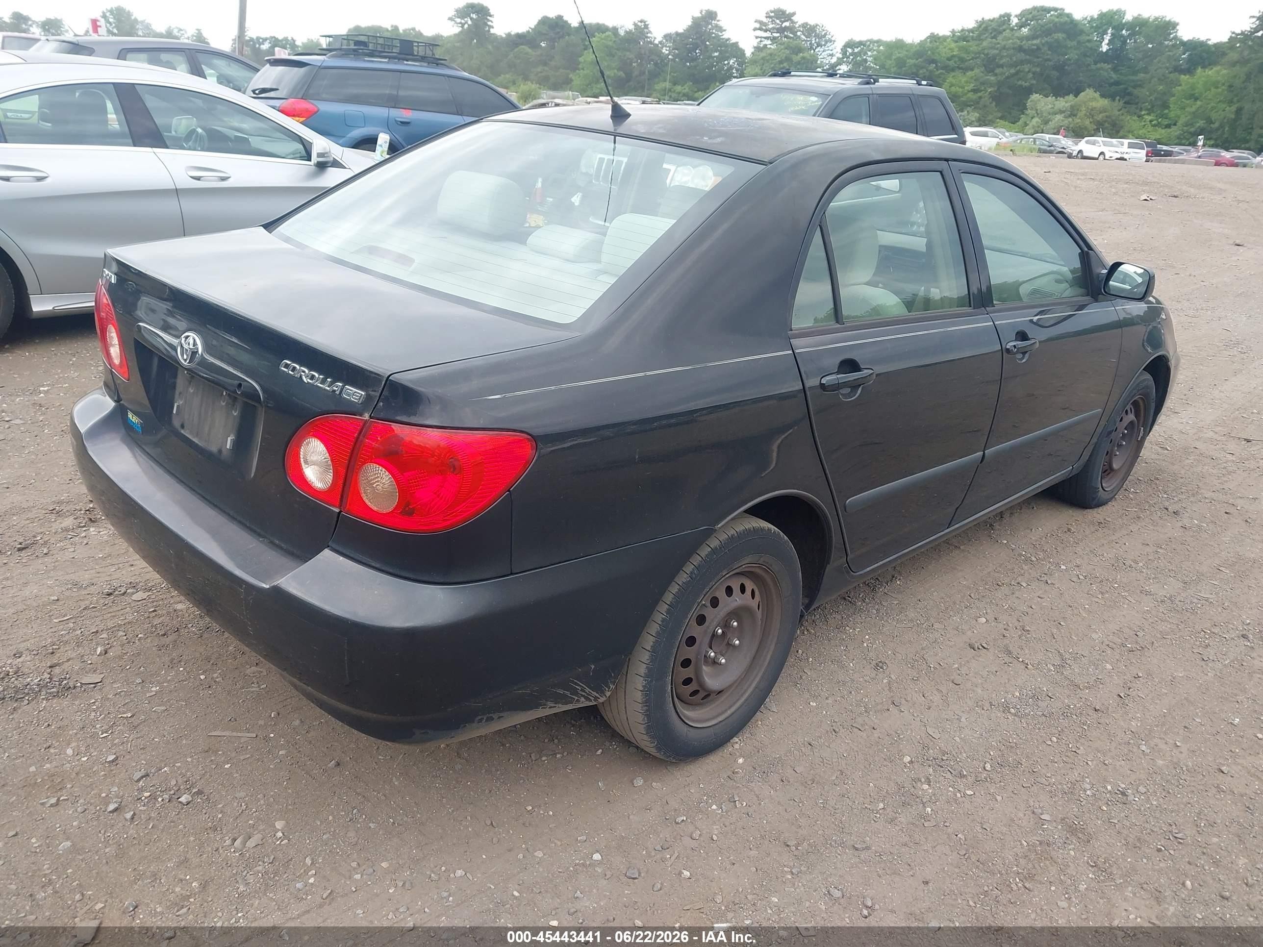 2008 Toyota Corolla Ce Black vin: 2T1BR32E48C914682