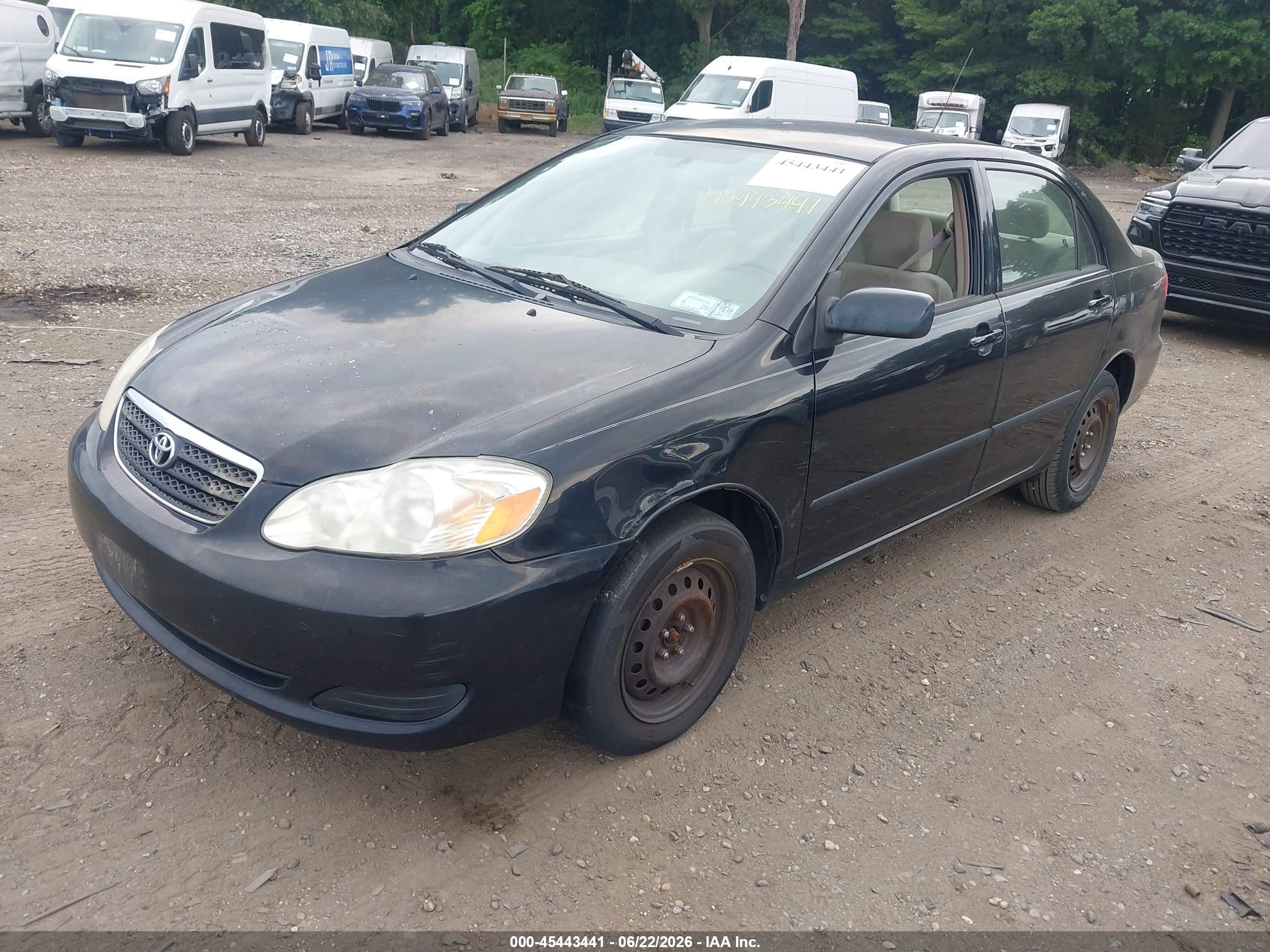 2008 Toyota Corolla Ce Black vin: 2T1BR32E48C914682