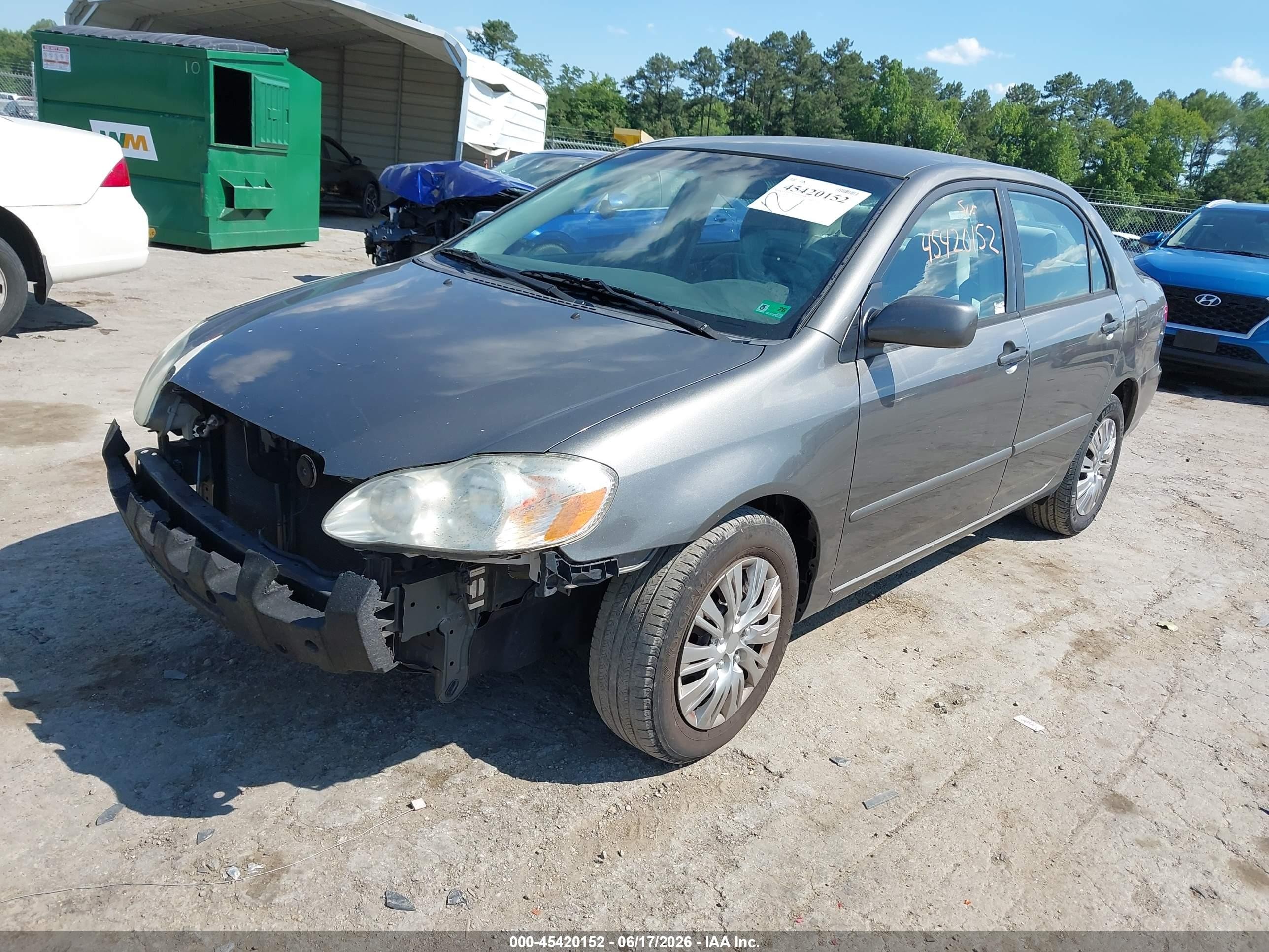 2008 Toyota Corolla Le Gray vin: 2T1BR32E48C931403