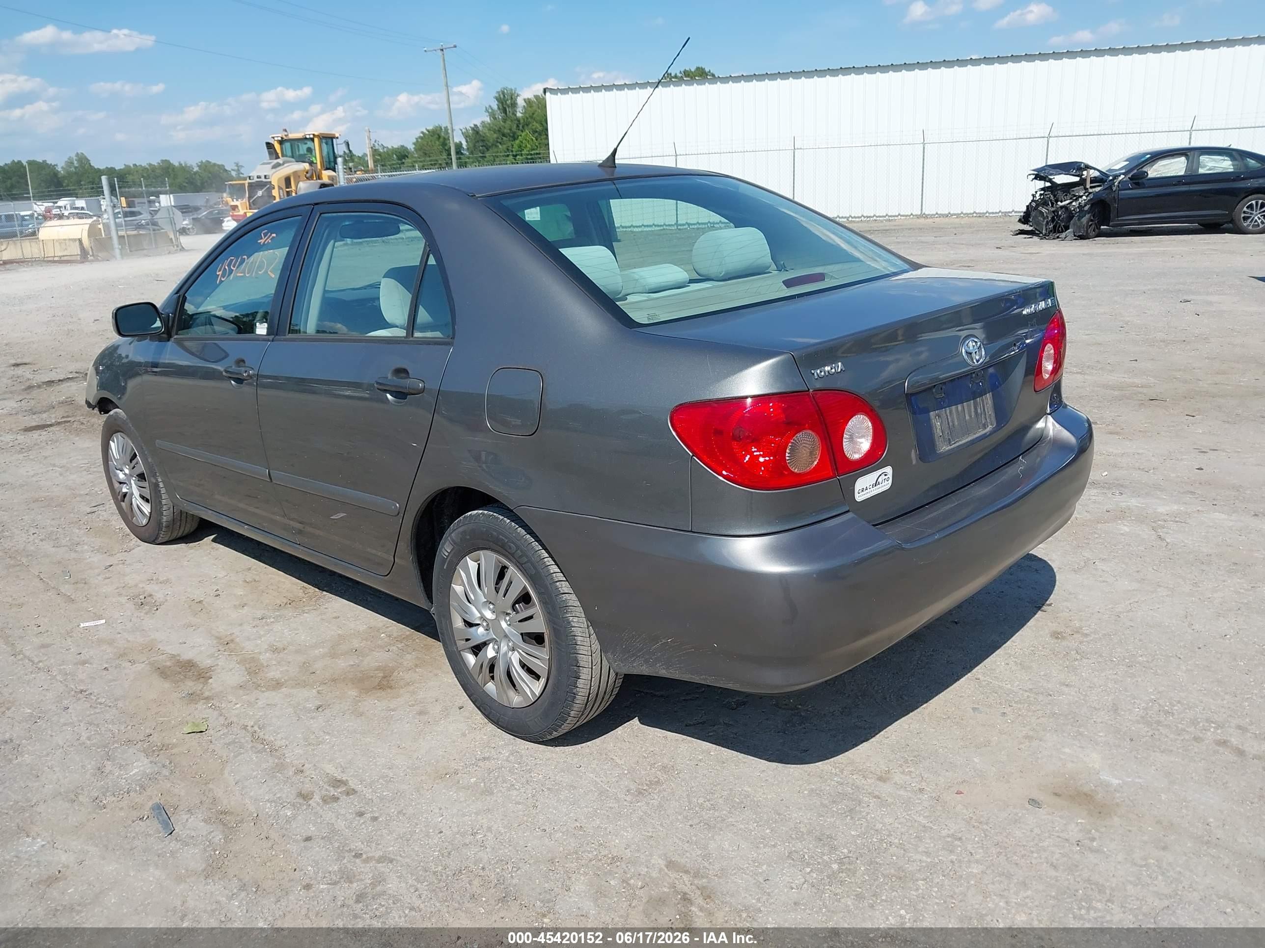 2008 Toyota Corolla Le Gray vin: 2T1BR32E48C931403