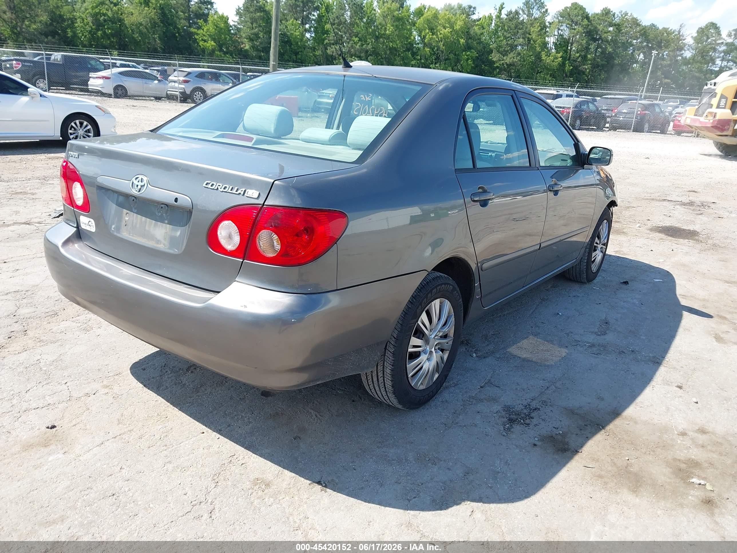 2008 Toyota Corolla Le Gray vin: 2T1BR32E48C931403