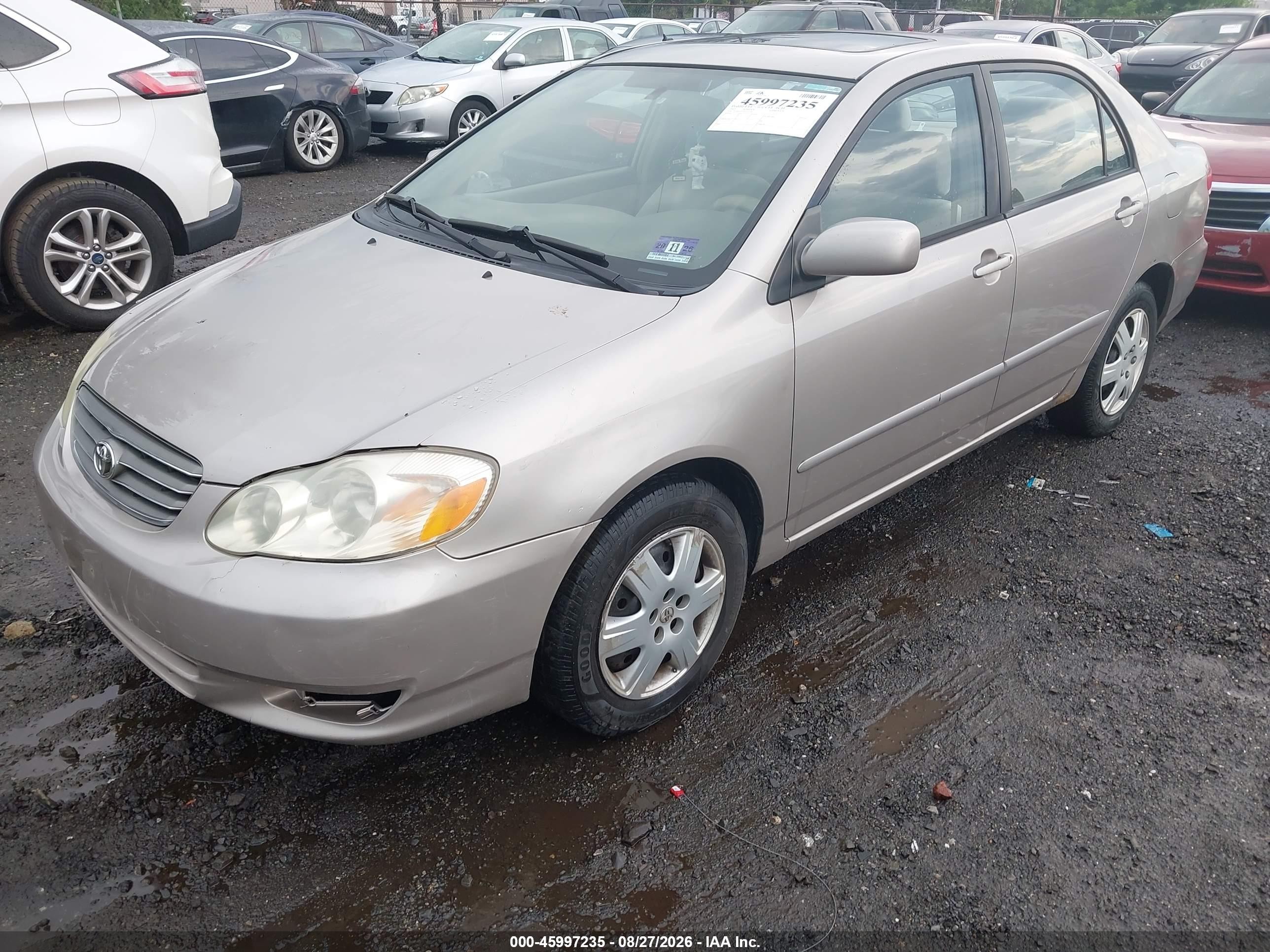 2003 Toyota Corolla Le Tan vin: 2T1BR32E53C072234
