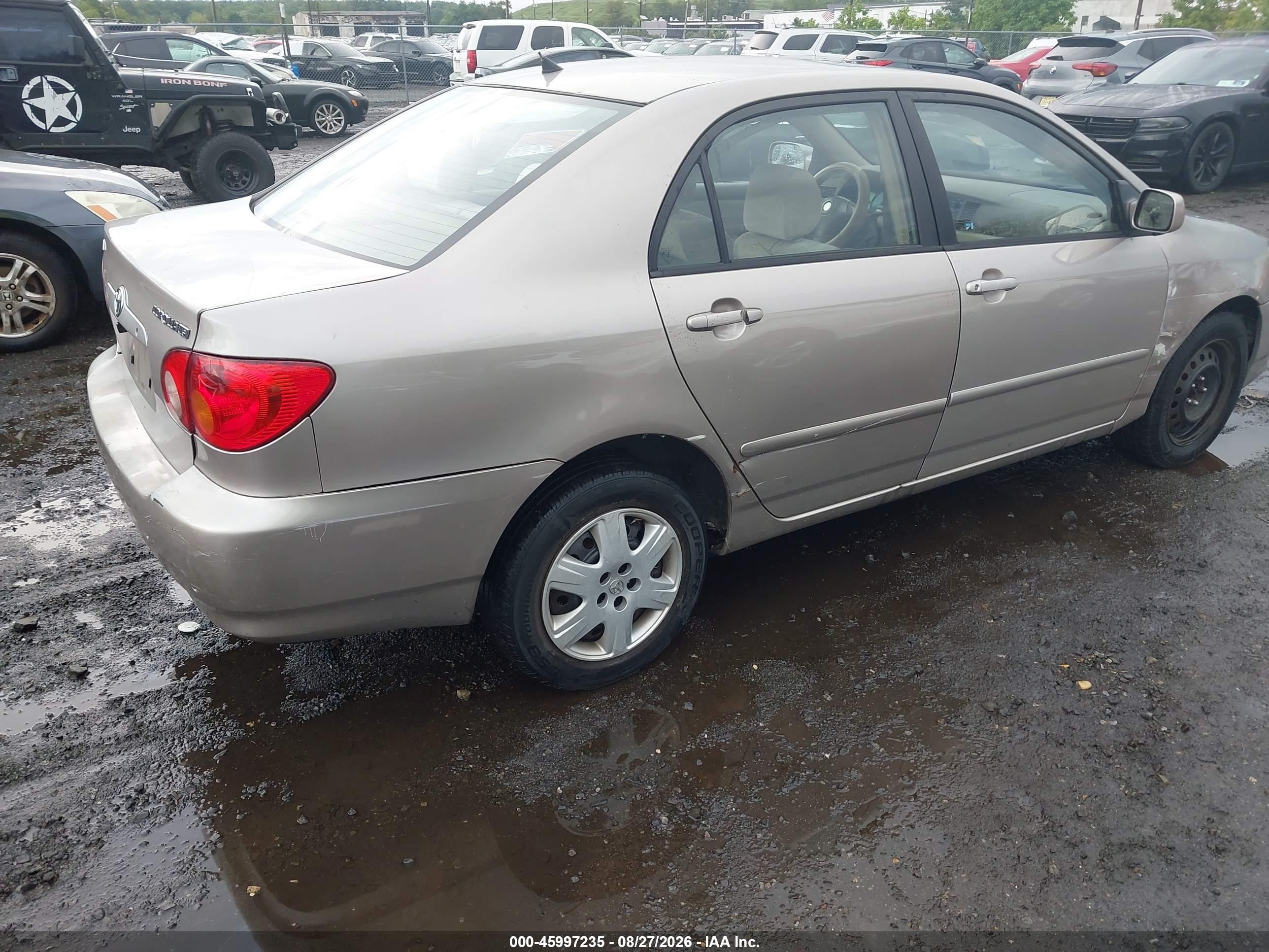 2003 Toyota Corolla Le Tan vin: 2T1BR32E53C072234