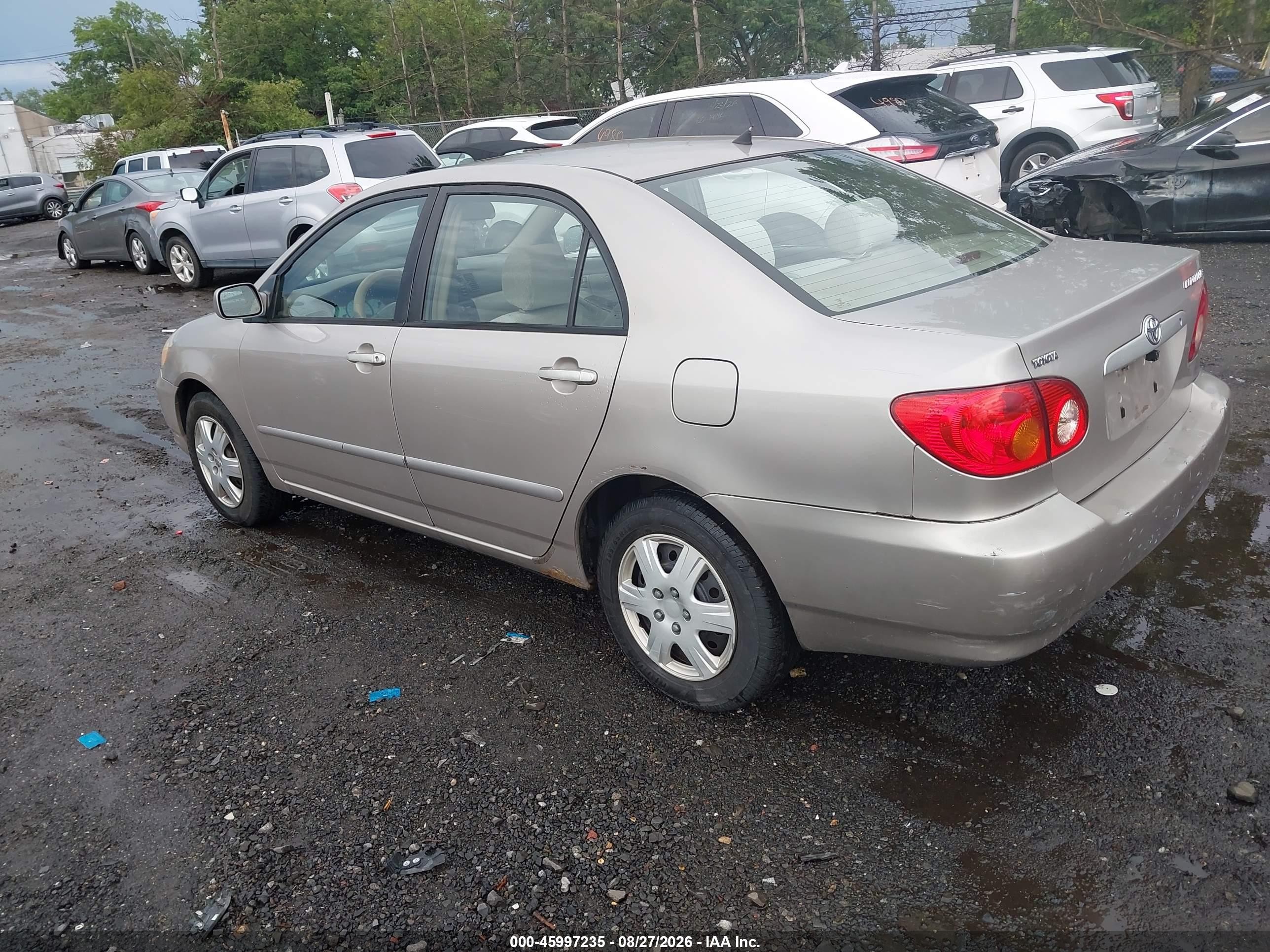 2003 Toyota Corolla Le Tan vin: 2T1BR32E53C072234