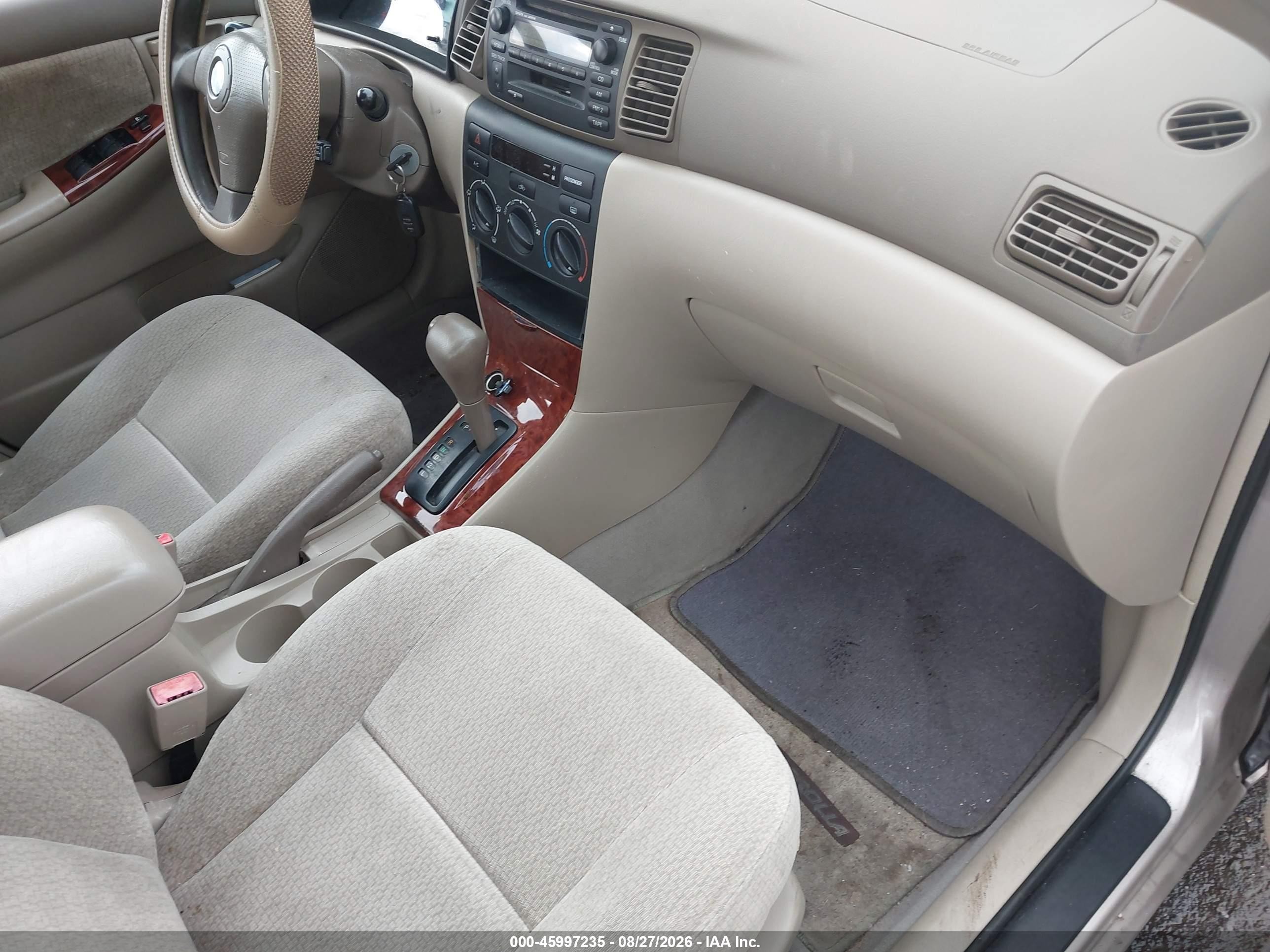2003 Toyota Corolla Le Tan vin: 2T1BR32E53C072234