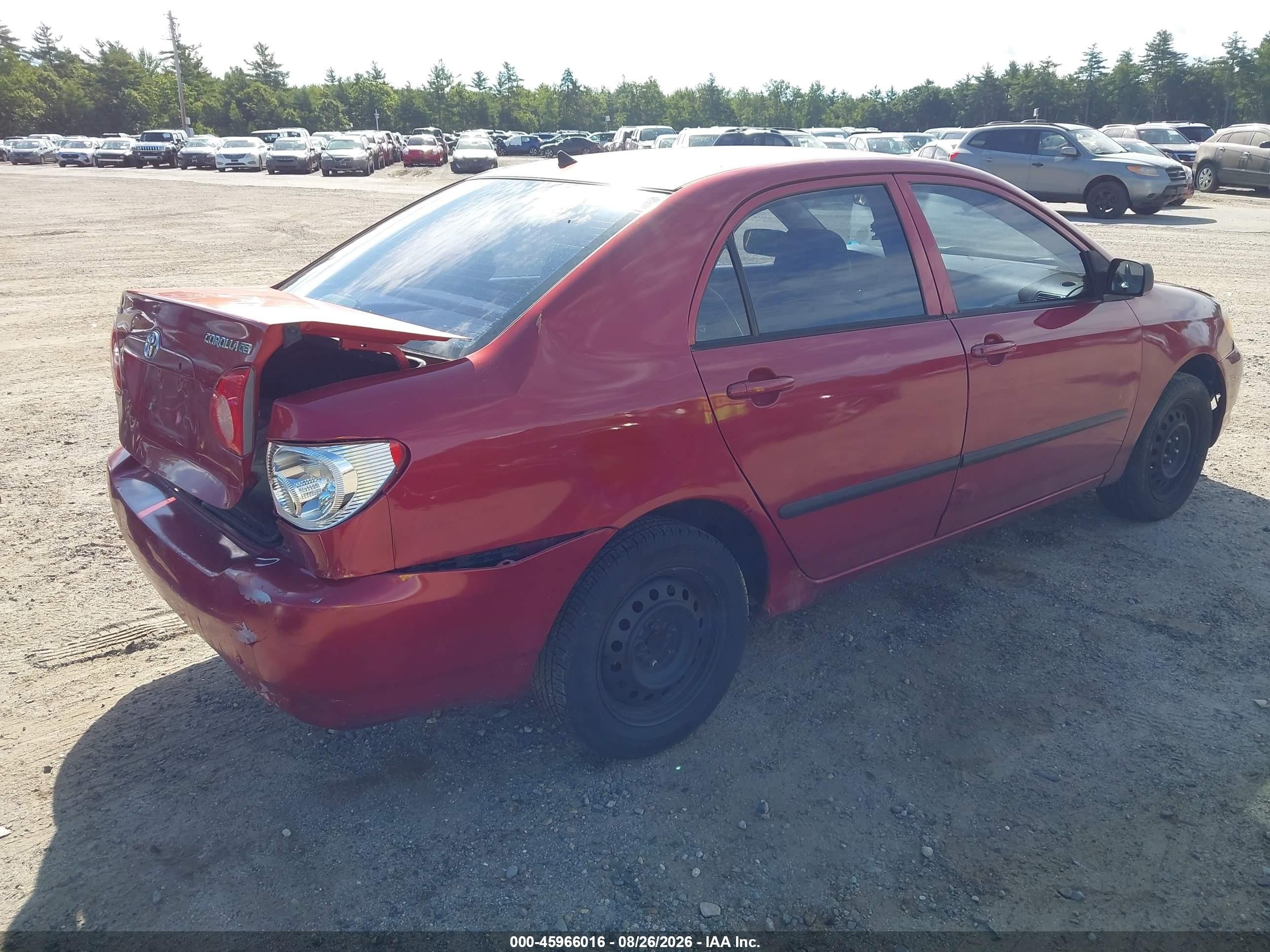 2004 Toyota Corolla Ce Red vin: 2T1BR32E54C225115