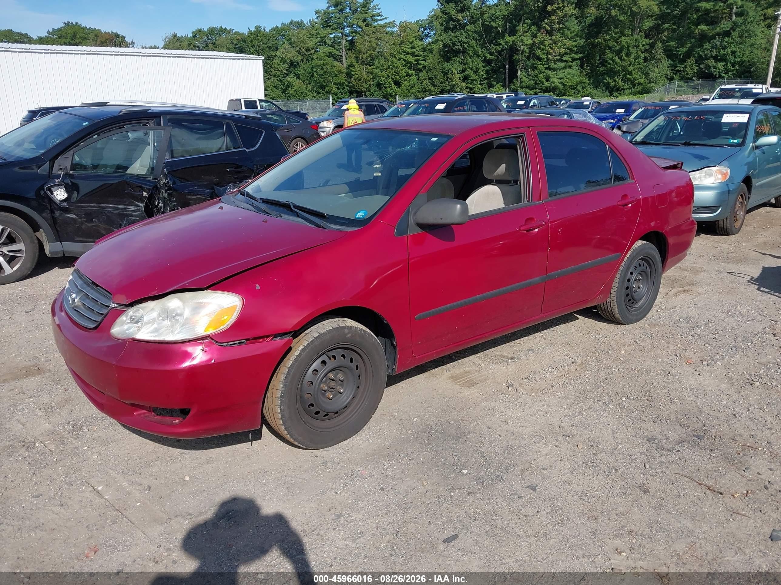 2004 Toyota Corolla Ce Red vin: 2T1BR32E54C225115