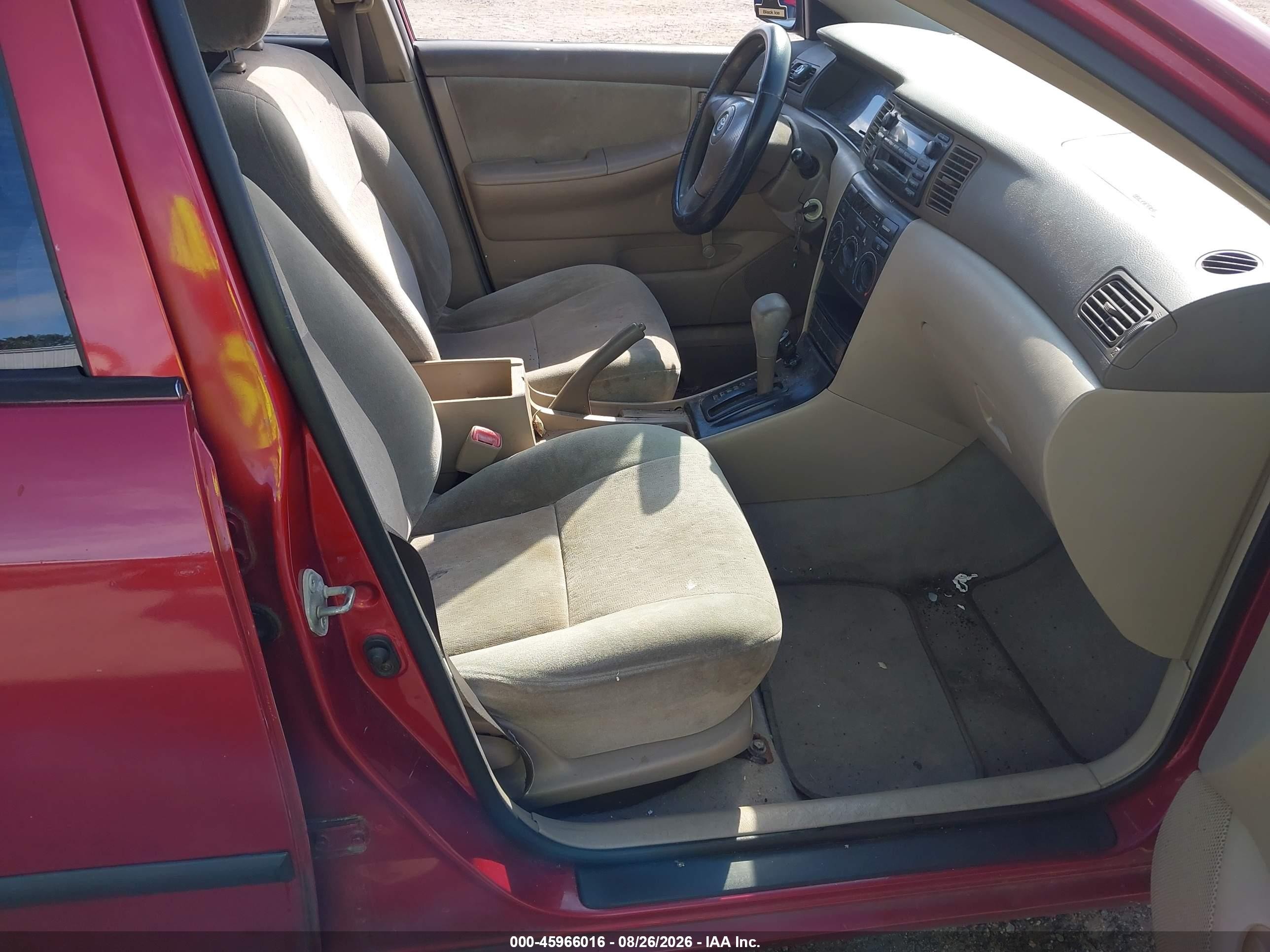 2004 Toyota Corolla Ce Red vin: 2T1BR32E54C225115