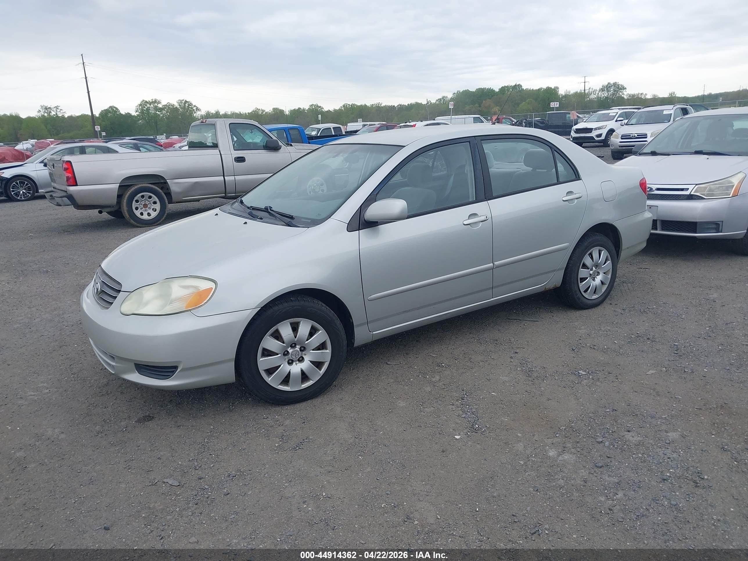 2004 Toyota Corolla Le Silver vin: 2T1BR32E54C284701