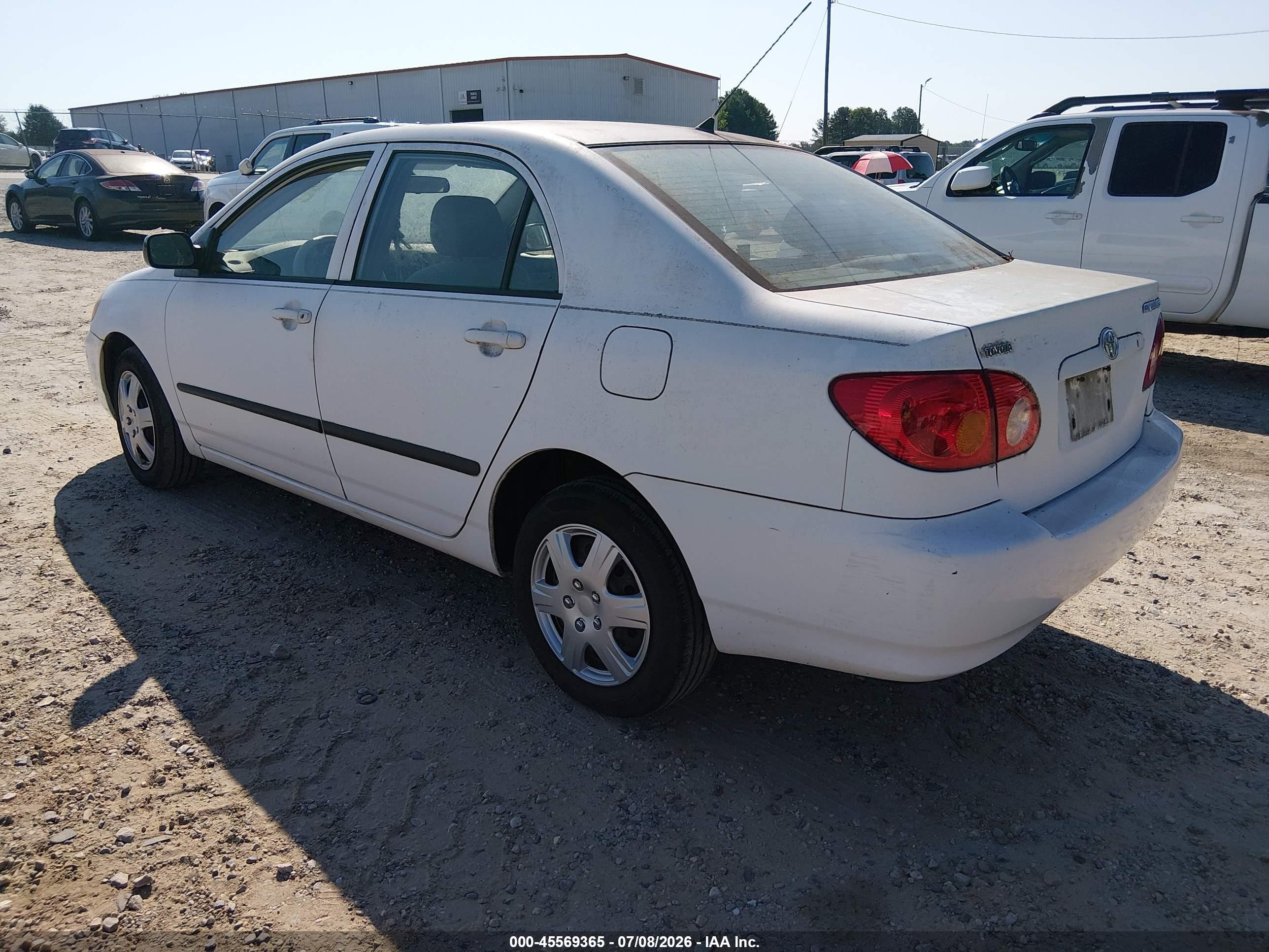 2004 Toyota Corolla Ce White vin: 2T1BR32E54C287582