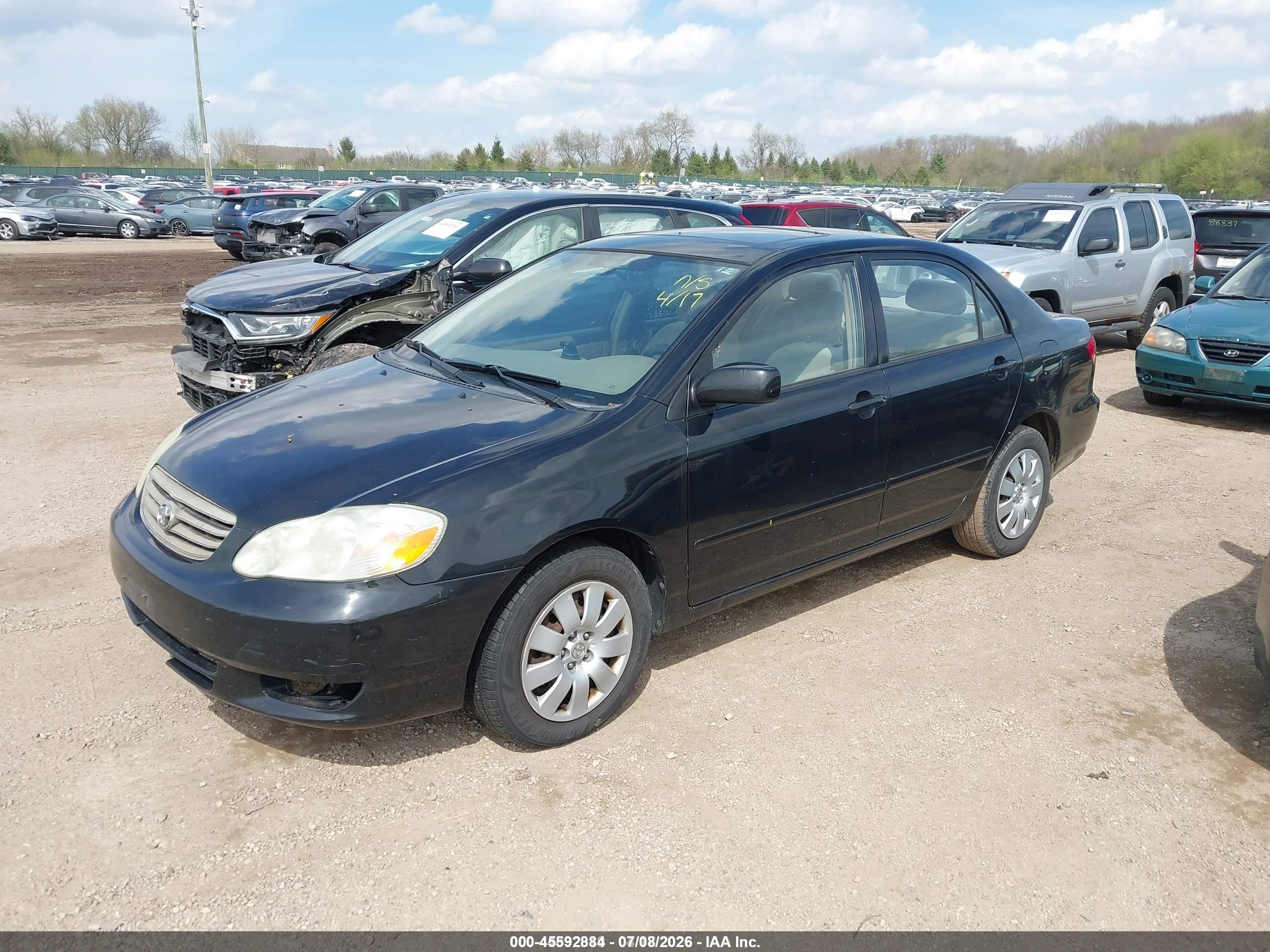 2004 Toyota Corolla Le Black vin: 2T1BR32E54C299165