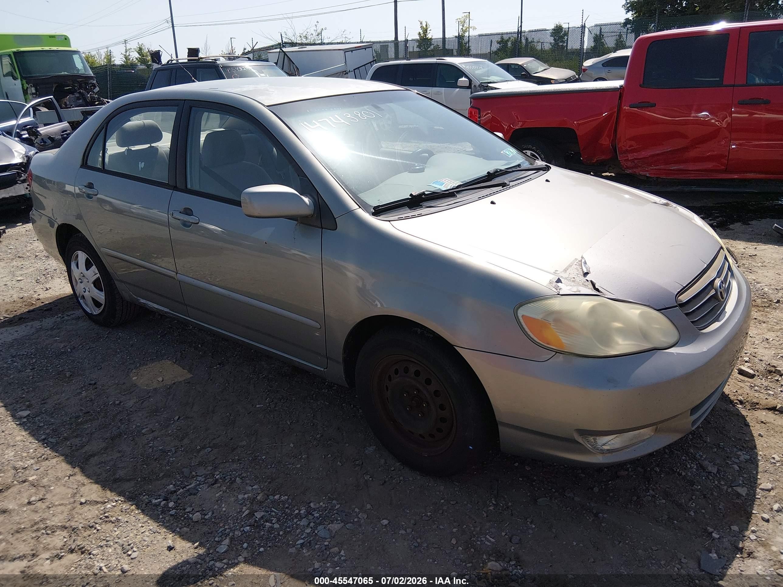2004 Toyota Corolla Le Gray vin: 2T1BR32E54C300203
