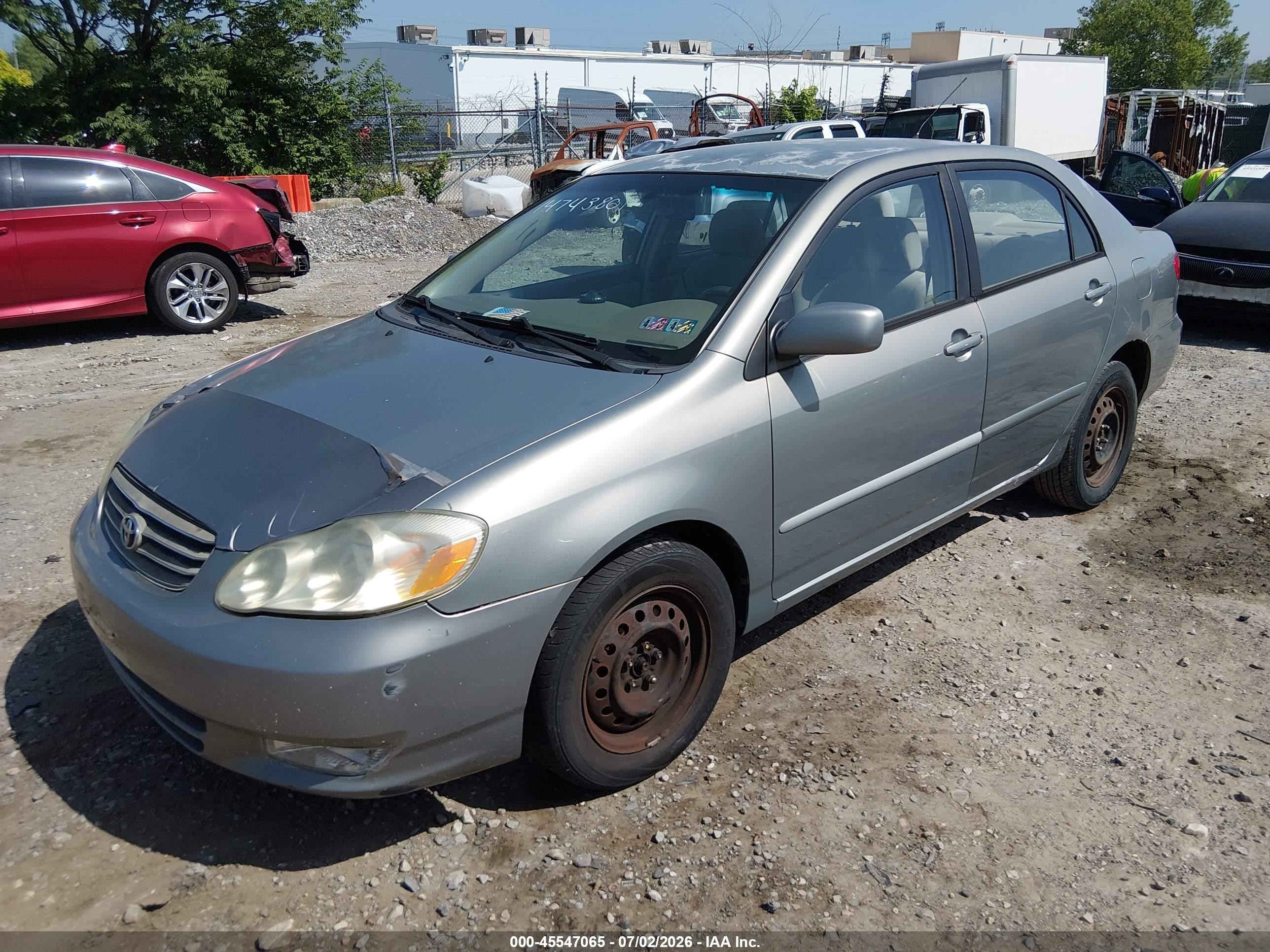 2004 Toyota Corolla Le Серый vin: 2T1BR32E54C300203