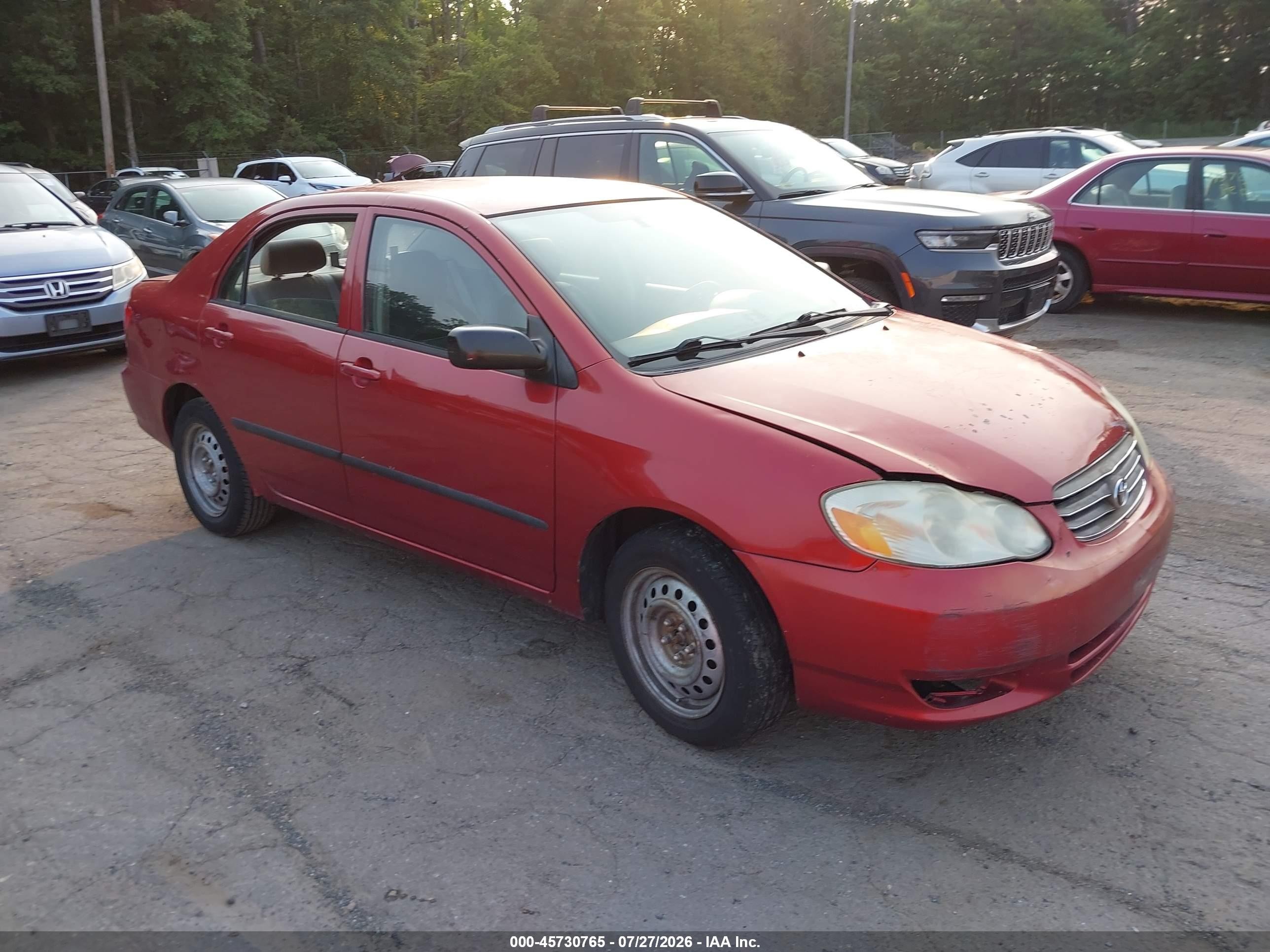 2004 Toyota Corolla Ce Red vin: 2T1BR32E54C308429