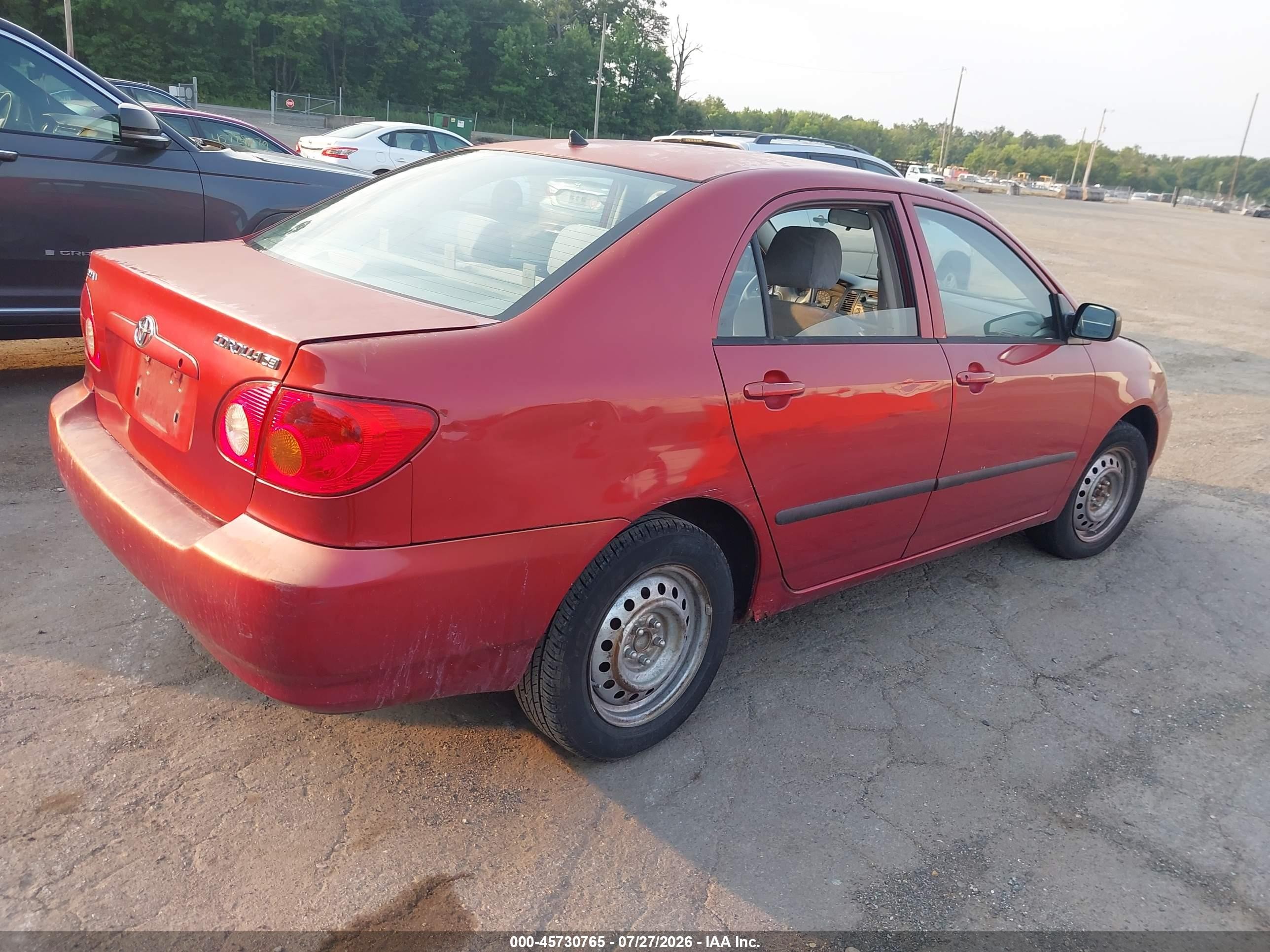 2004 Toyota Corolla Ce Red vin: 2T1BR32E54C308429