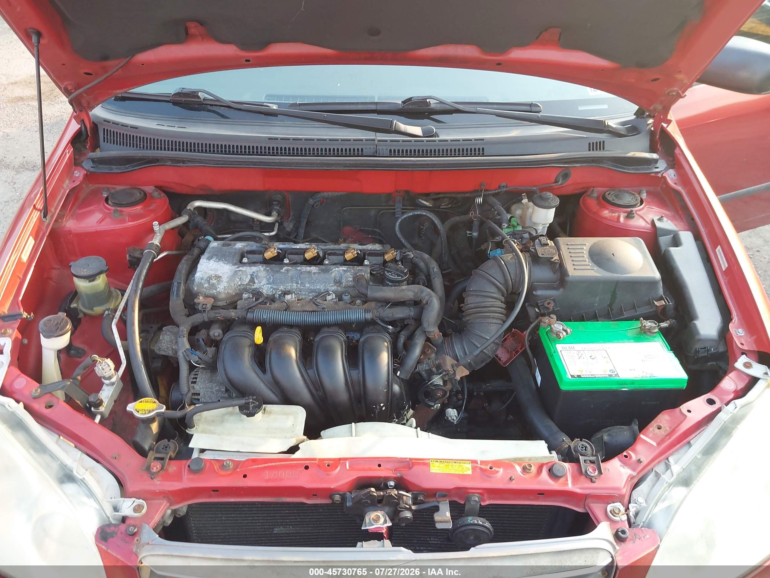 2004 Toyota Corolla Ce Red vin: 2T1BR32E54C308429