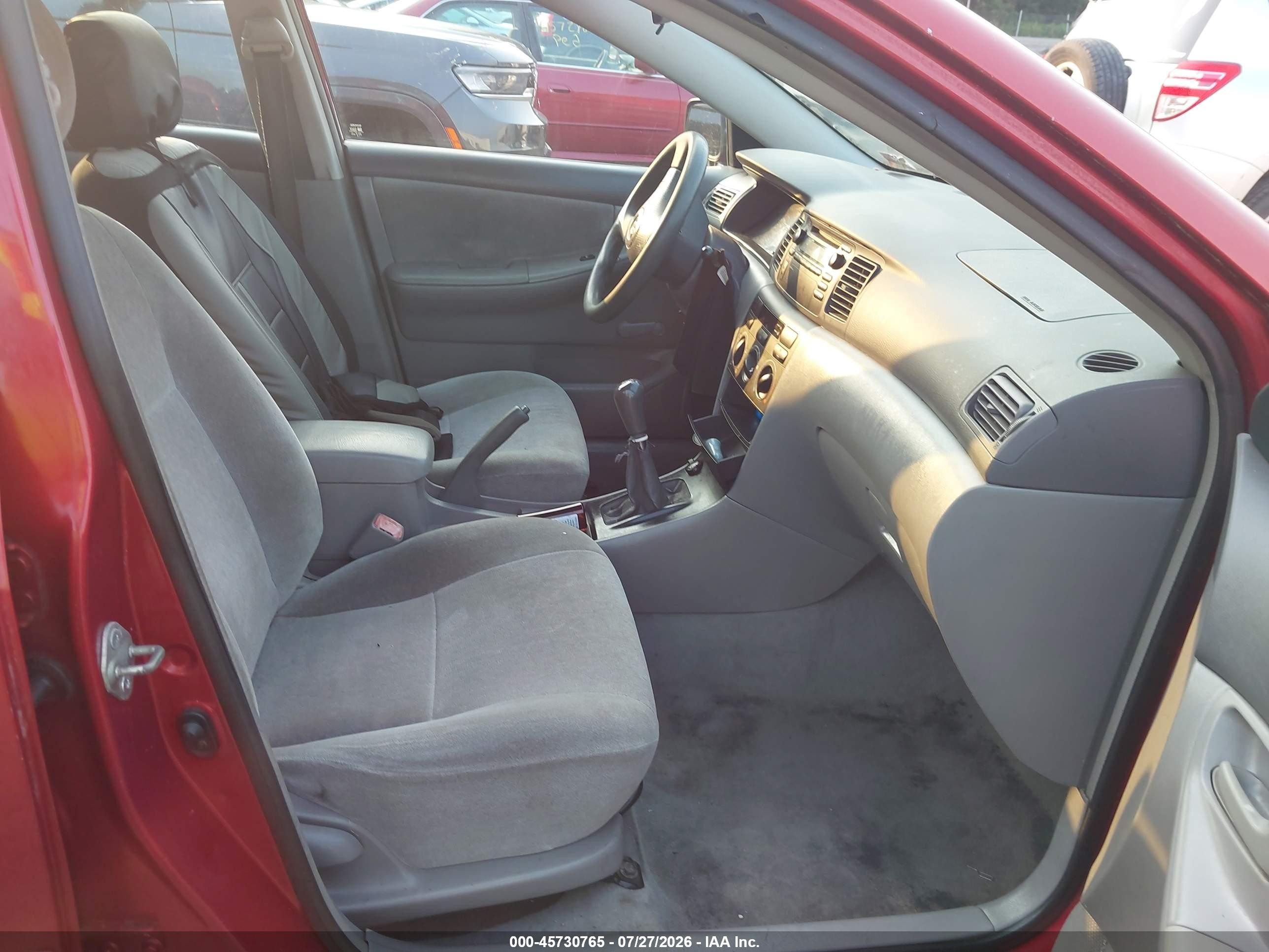 2004 Toyota Corolla Ce Red vin: 2T1BR32E54C308429