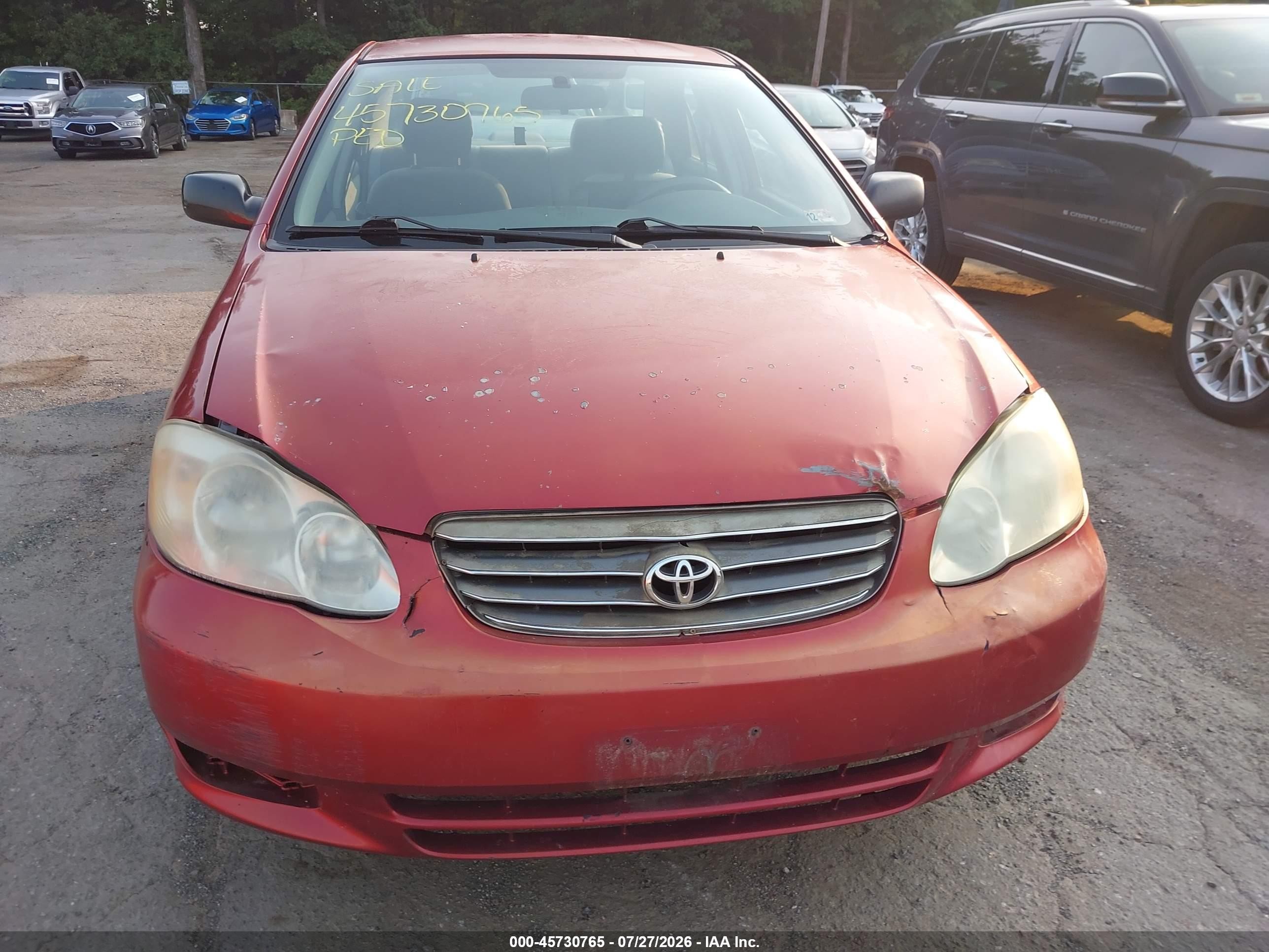 2004 Toyota Corolla Ce Red vin: 2T1BR32E54C308429
