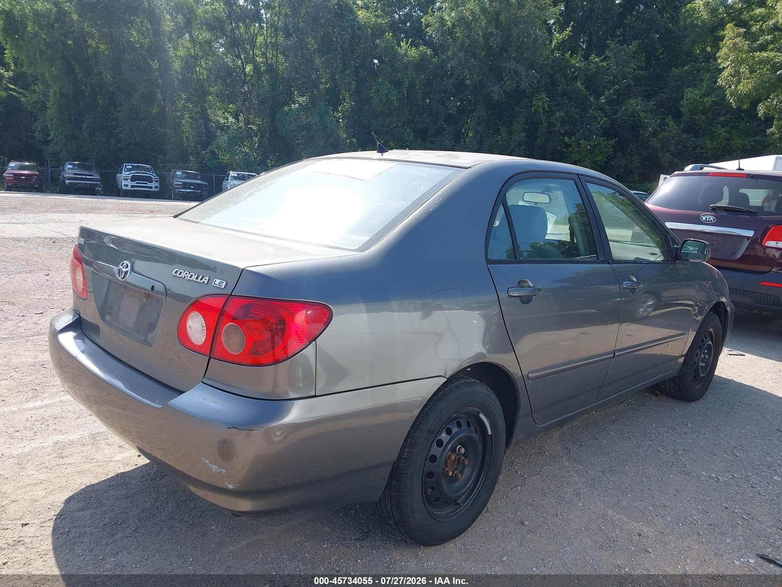 2005 Toyota Corolla Le Gray vin: 2T1BR32E55C389613