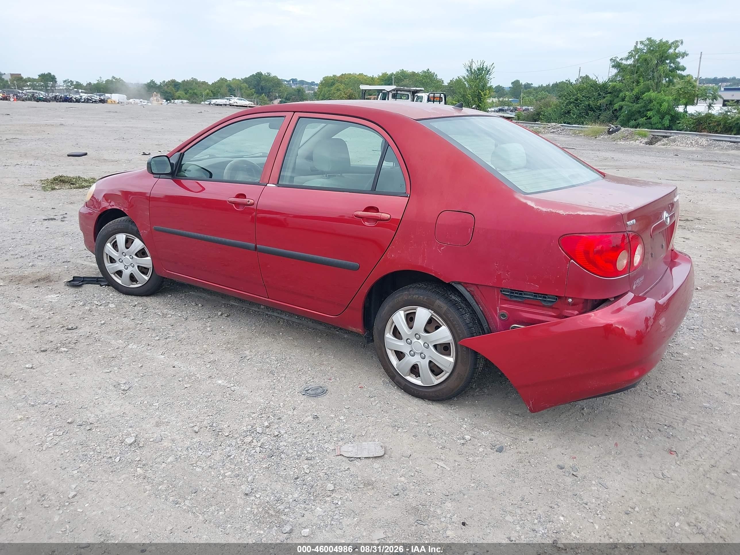 2005 Toyota Corolla Ce Burgundy vin: 2T1BR32E55C427941