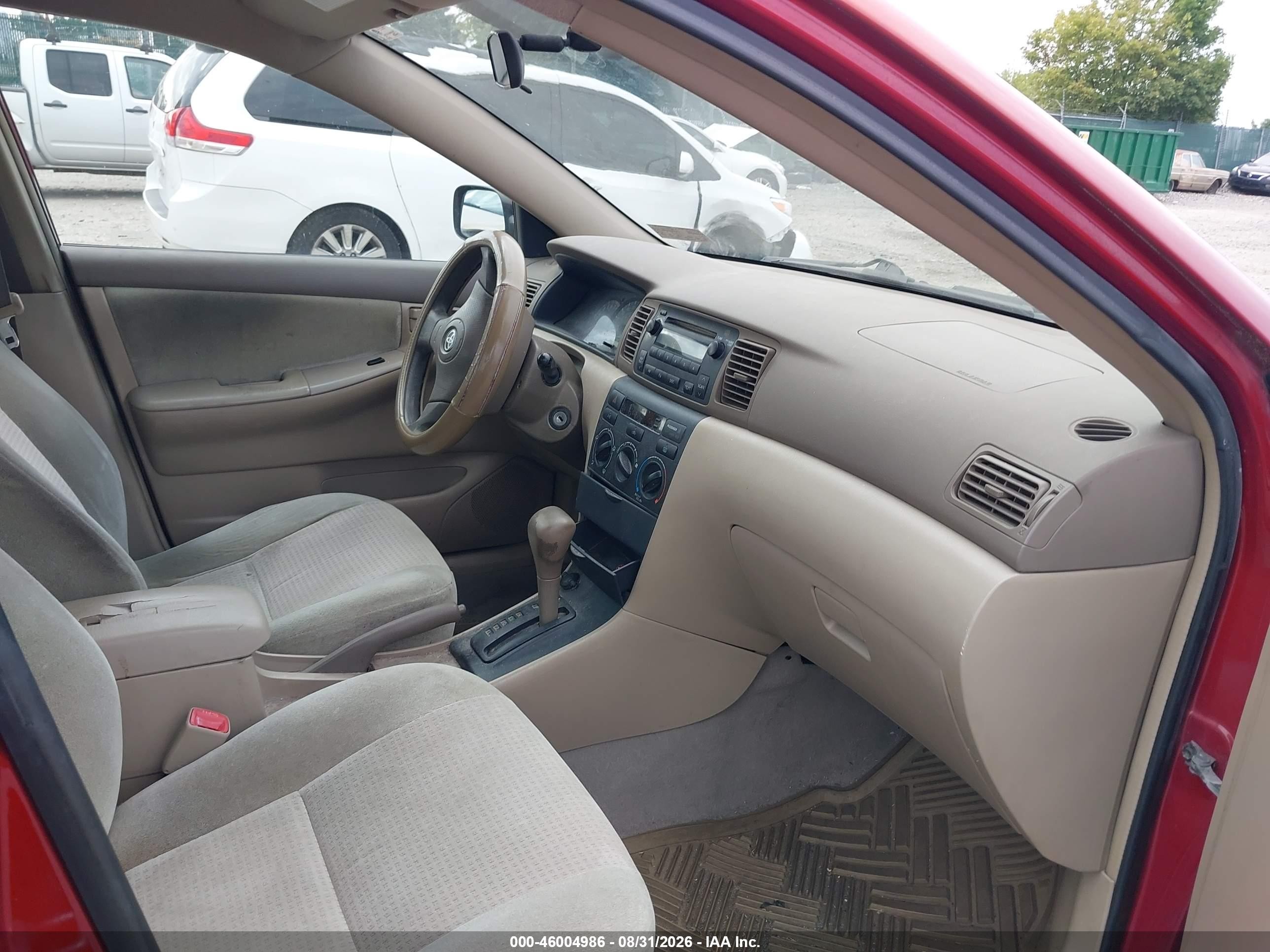 2005 Toyota Corolla Ce Burgundy vin: 2T1BR32E55C427941