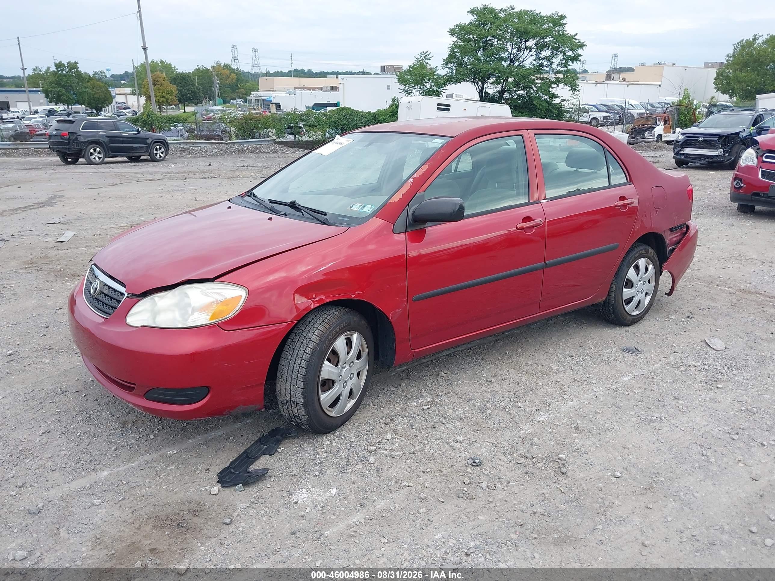 2005 Toyota Corolla Ce Burgundy vin: 2T1BR32E55C427941