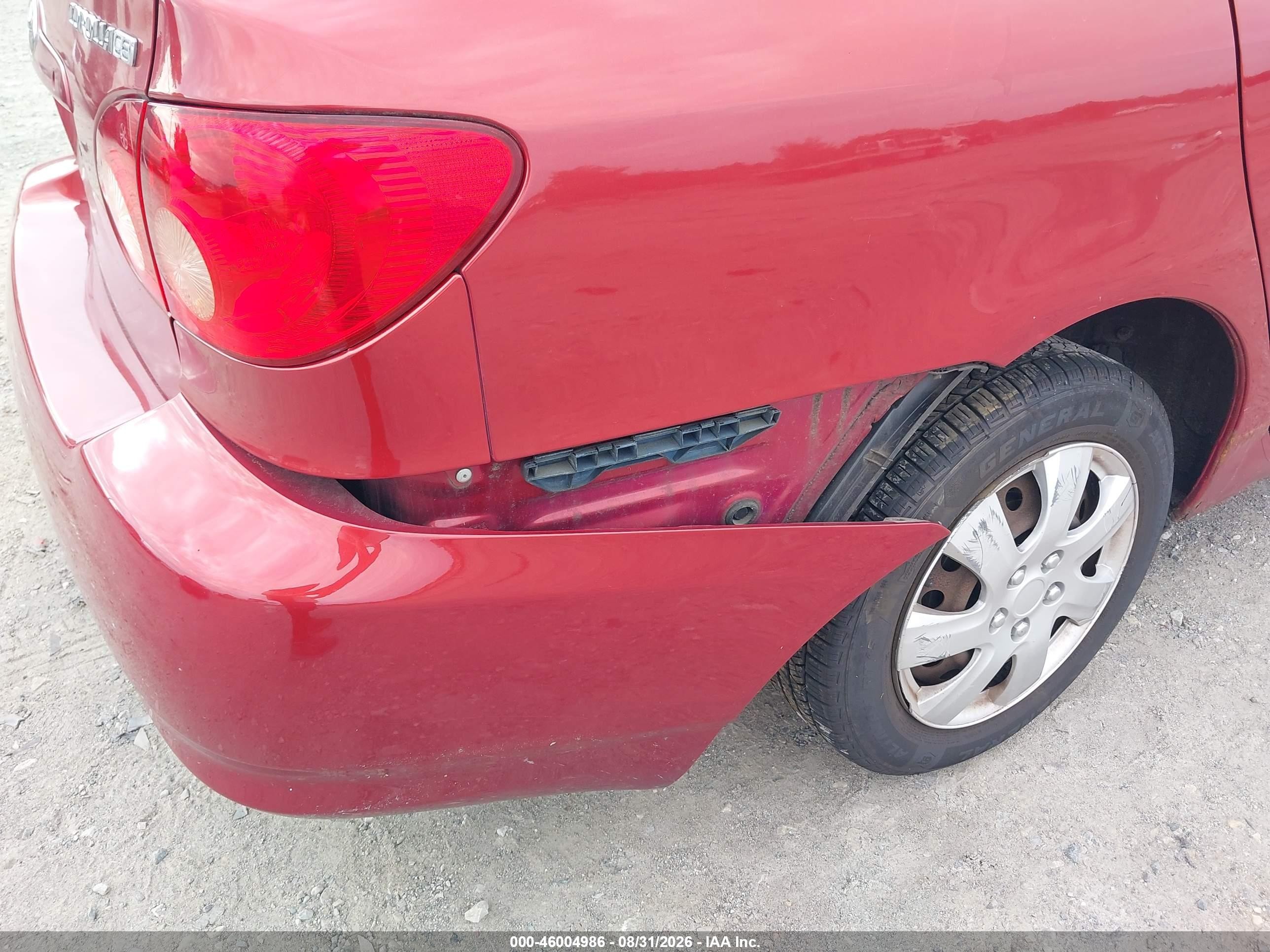 2005 Toyota Corolla Ce Burgundy vin: 2T1BR32E55C427941
