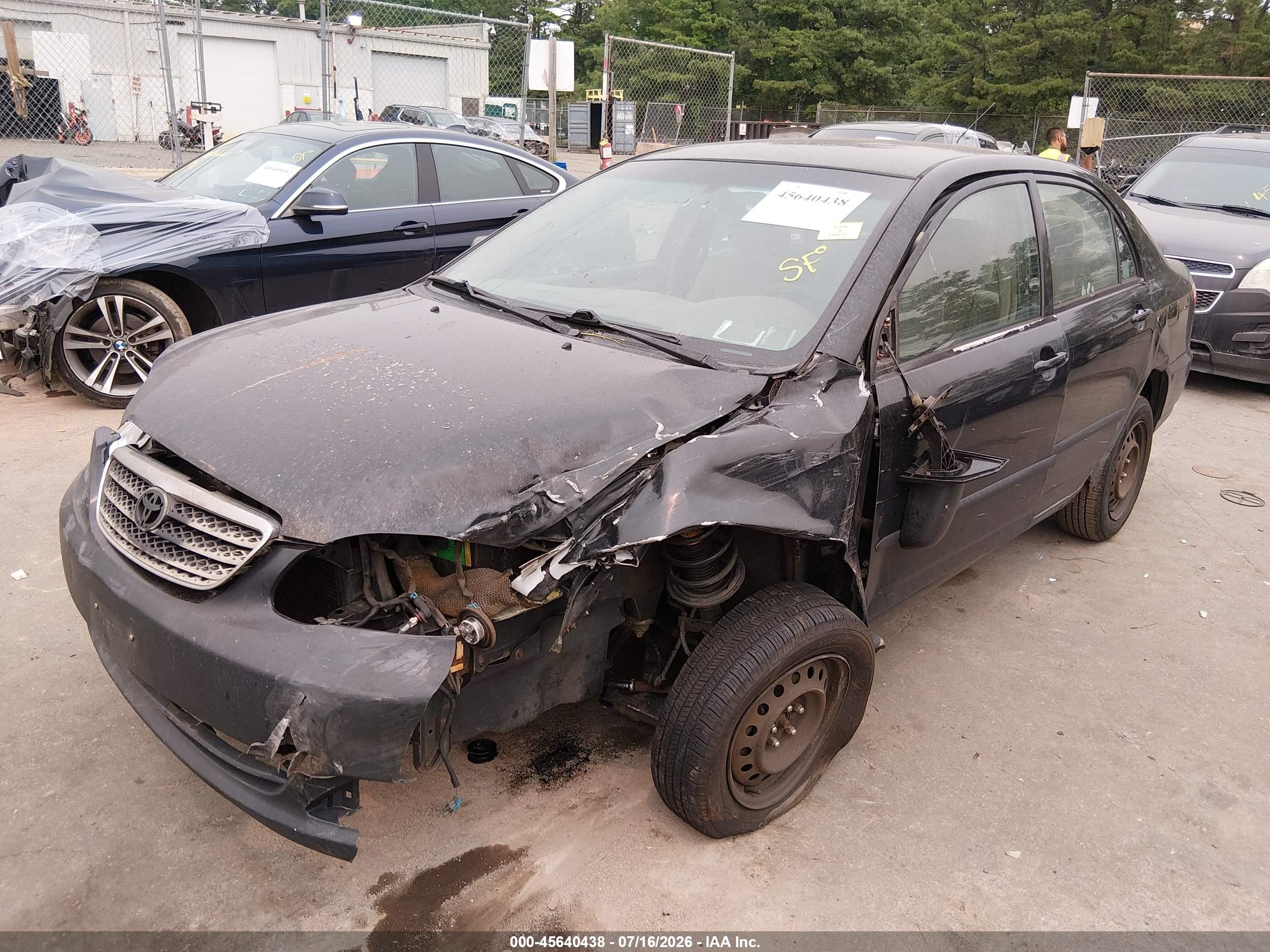 2005 Toyota Corolla Ce Black vin: 2T1BR32E55C430967