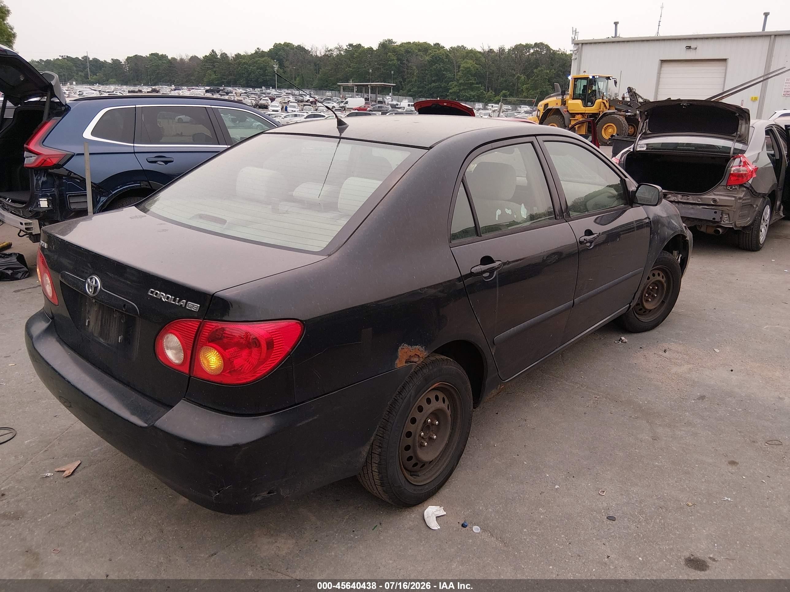2005 Toyota Corolla Ce Black vin: 2T1BR32E55C430967