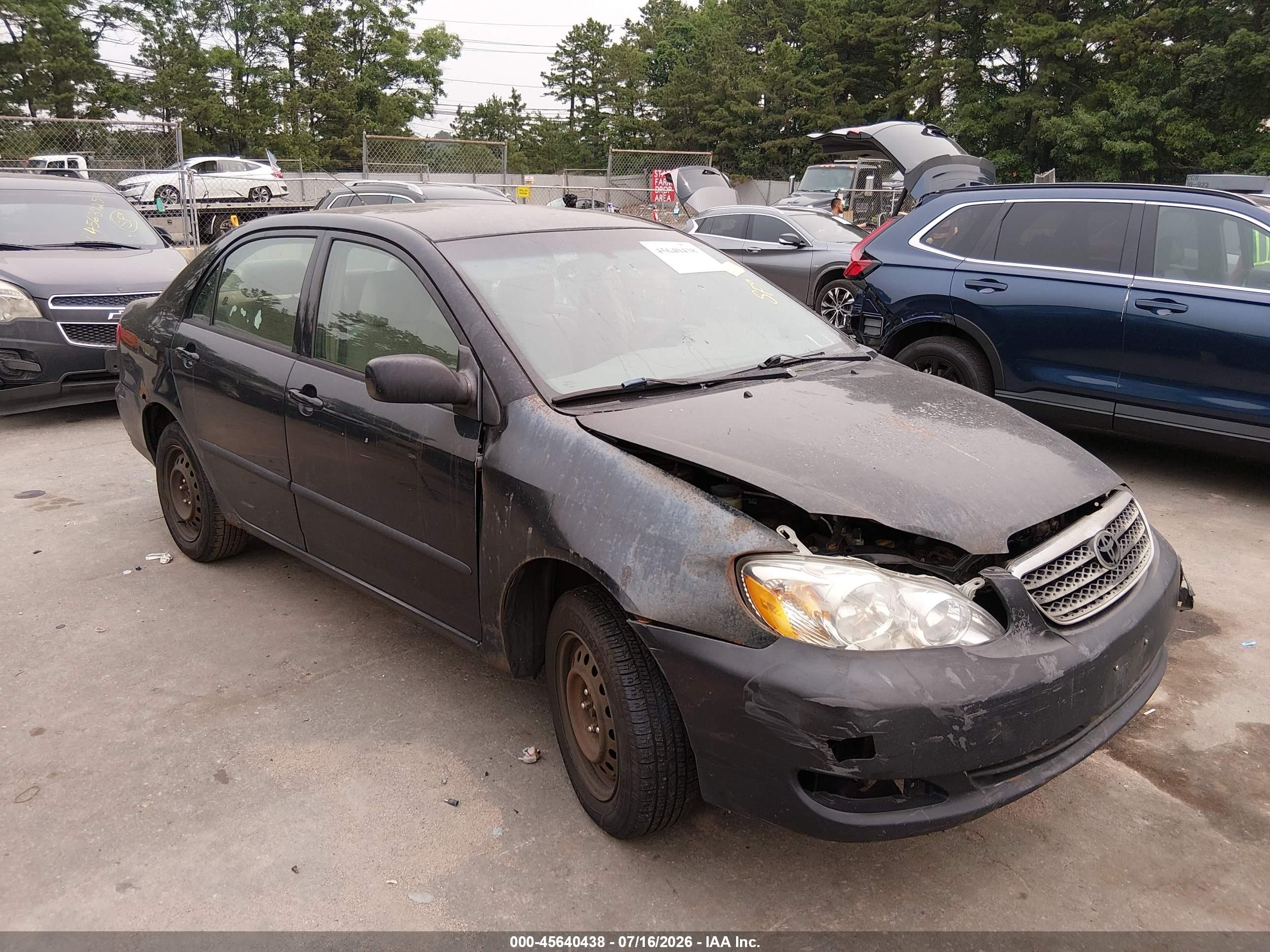 2005 Toyota Corolla Ce Black vin: 2T1BR32E55C430967