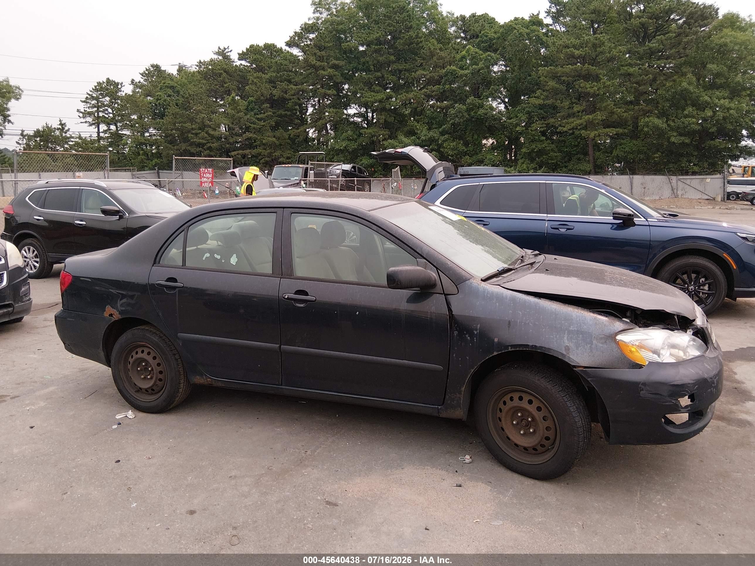 2005 Toyota Corolla Ce Black vin: 2T1BR32E55C430967