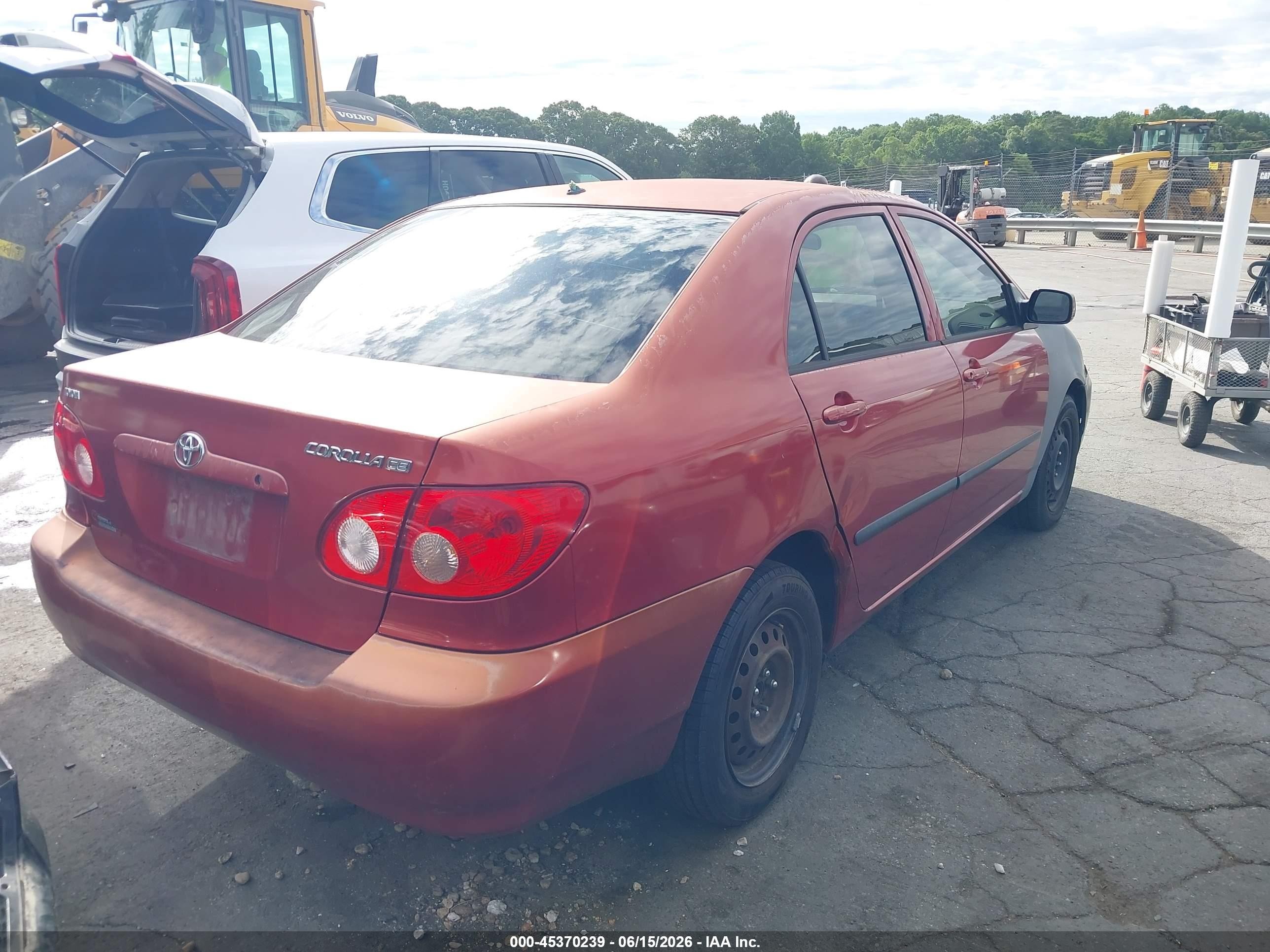 2005 Toyota Corolla Ce Красный vin: 2T1BR32E55C442245