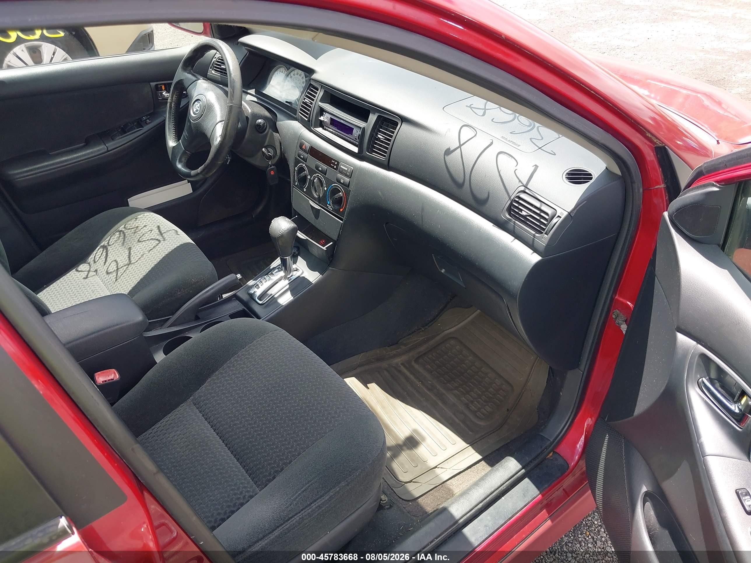 2005 Toyota Corolla S Красный vin: 2T1BR32E55C502332