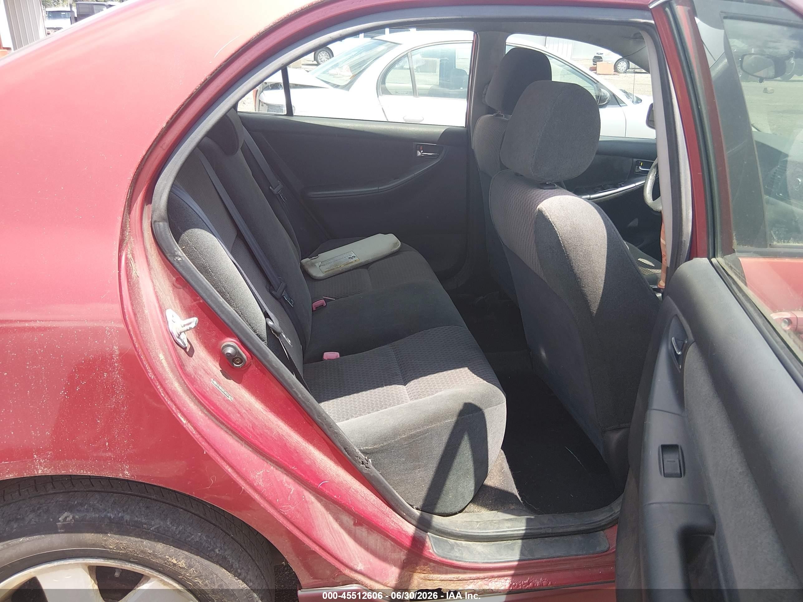 2006 Toyota Corolla S Red vin: 2T1BR32E56C574679