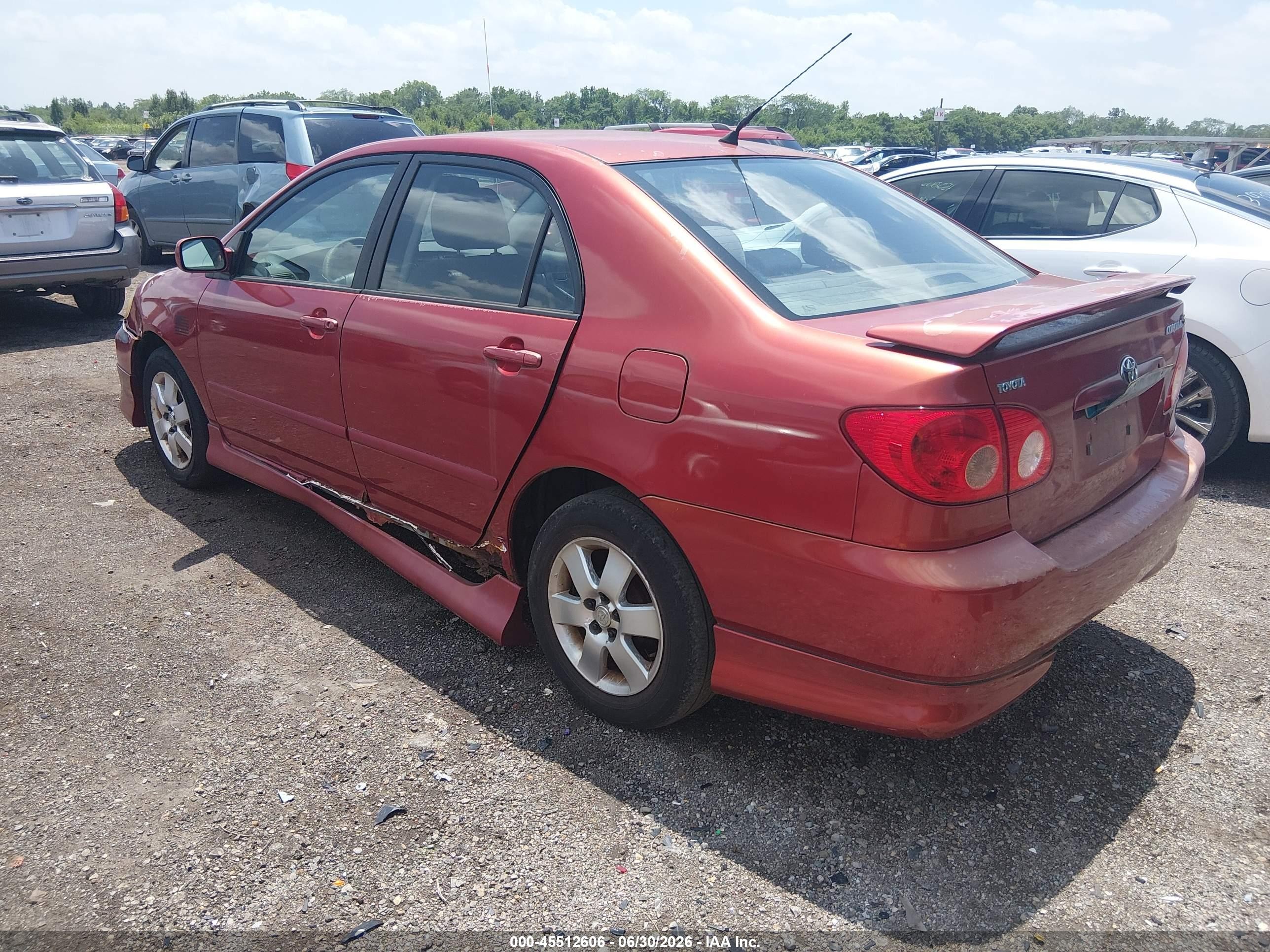 2006 Toyota Corolla S Red vin: 2T1BR32E56C574679