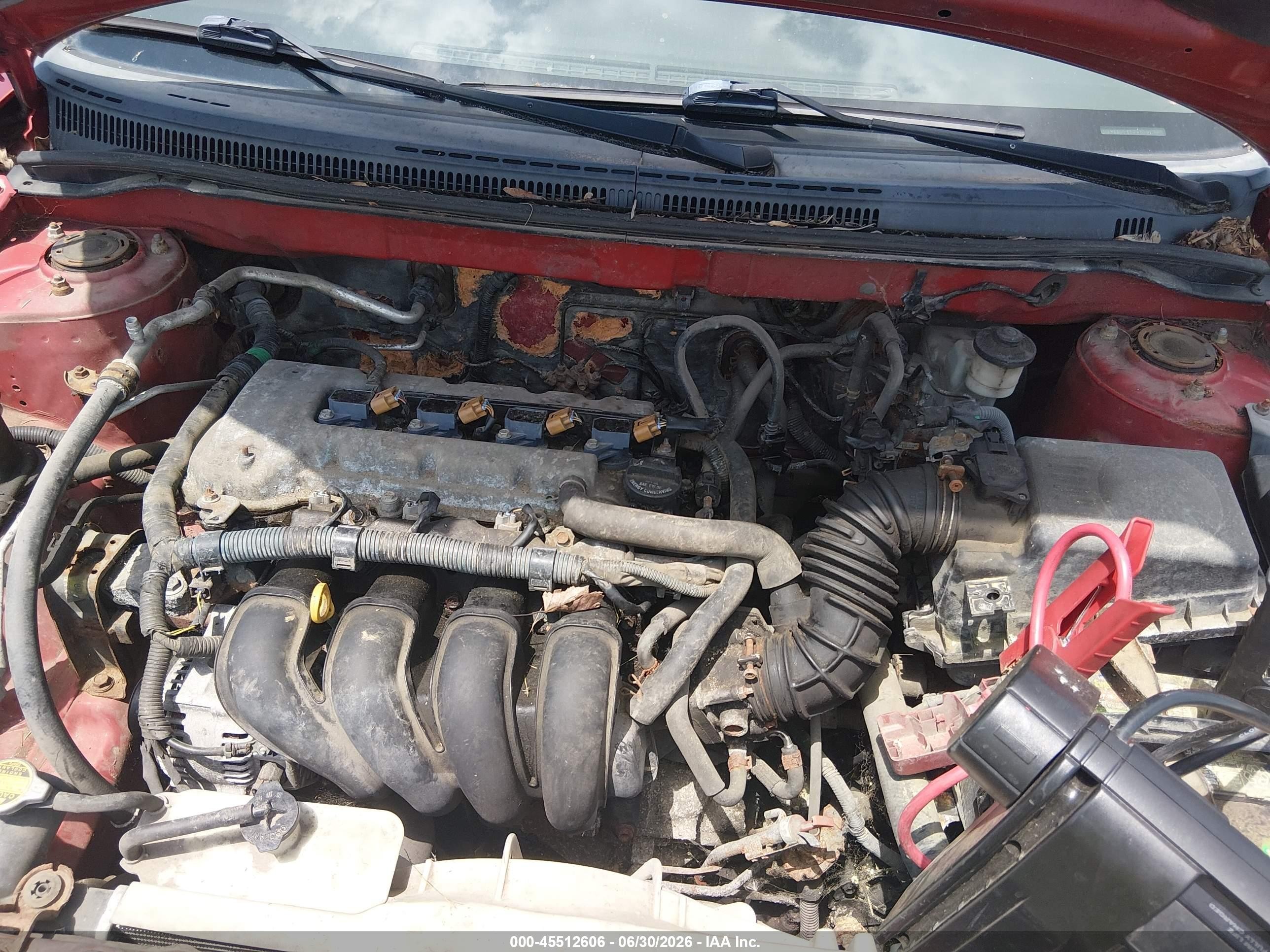 2006 Toyota Corolla S Red vin: 2T1BR32E56C574679