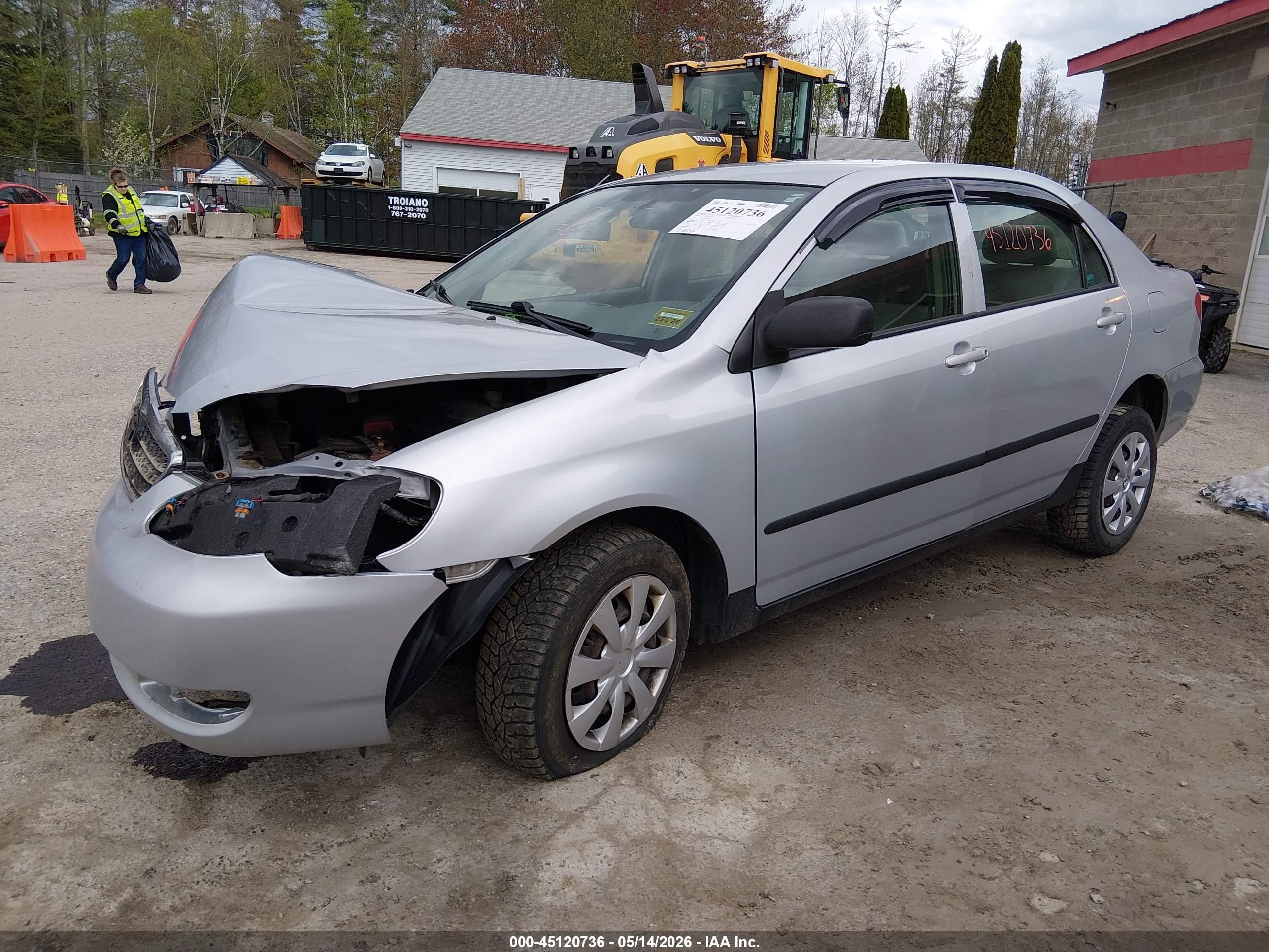 2006 Toyota Corolla Ce Silver vin: 2T1BR32E56C609589