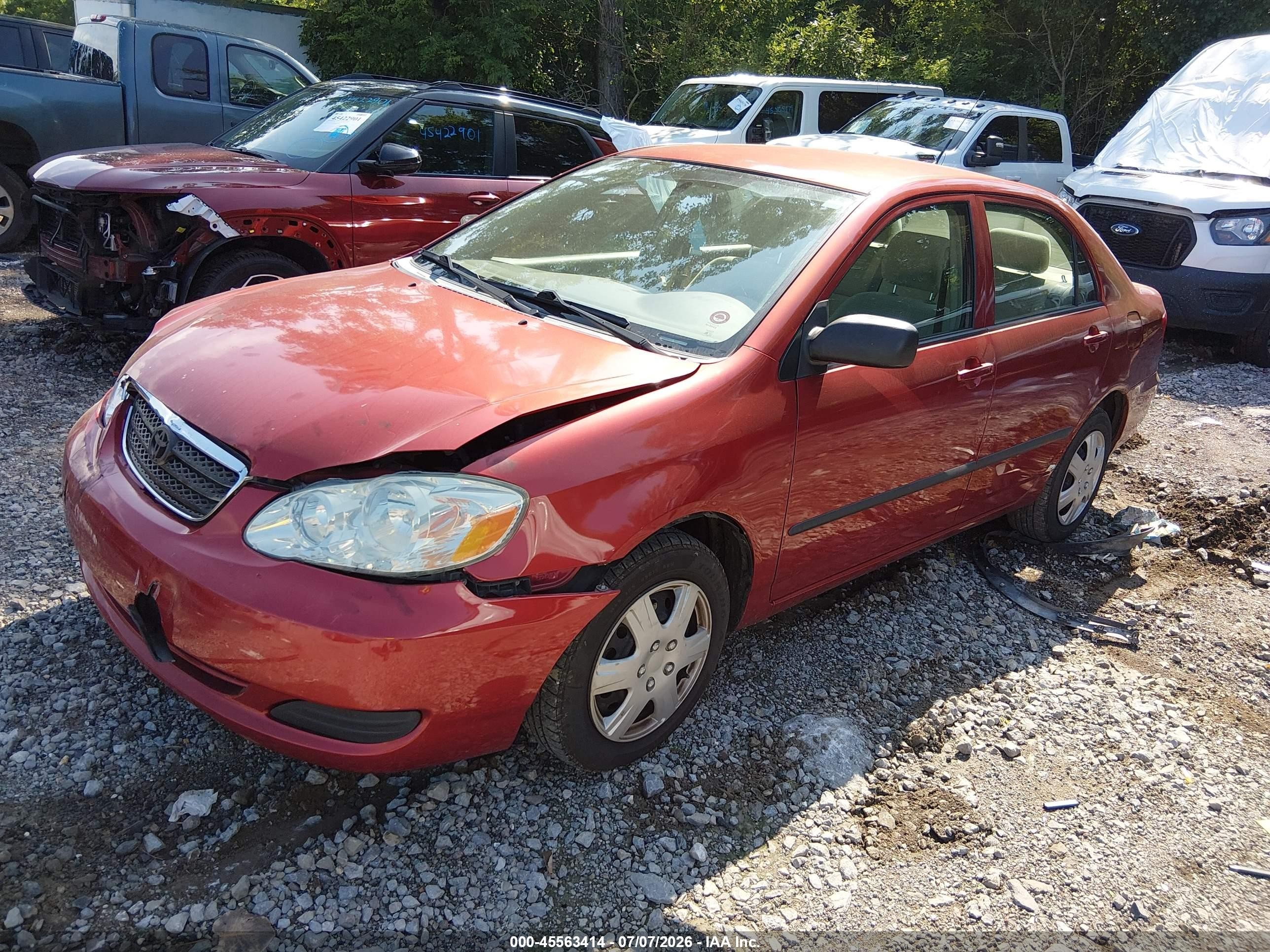 2006 Toyota Corolla Ce Red vin: 2T1BR32E56C620981