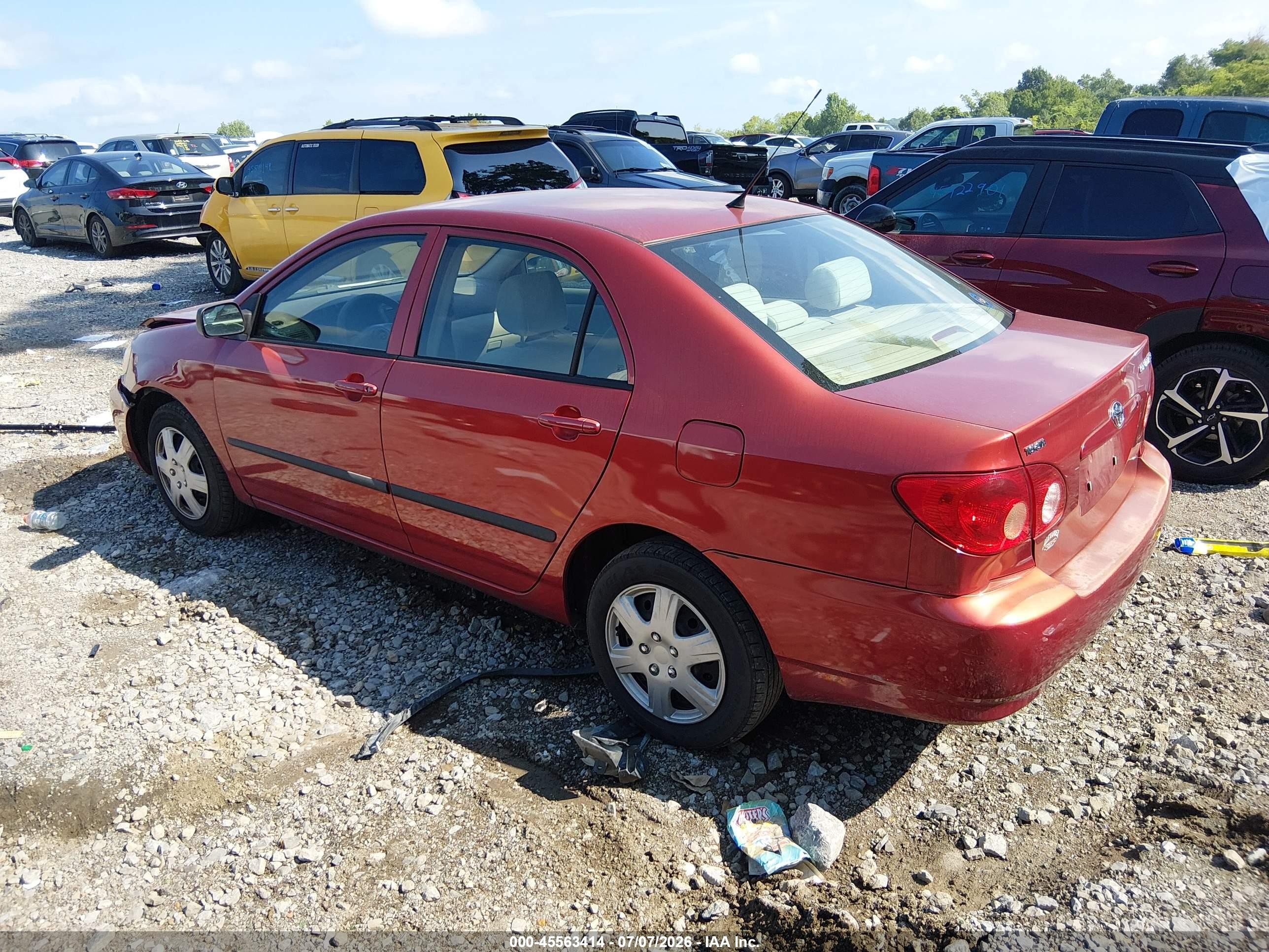 2006 Toyota Corolla Ce Red vin: 2T1BR32E56C620981