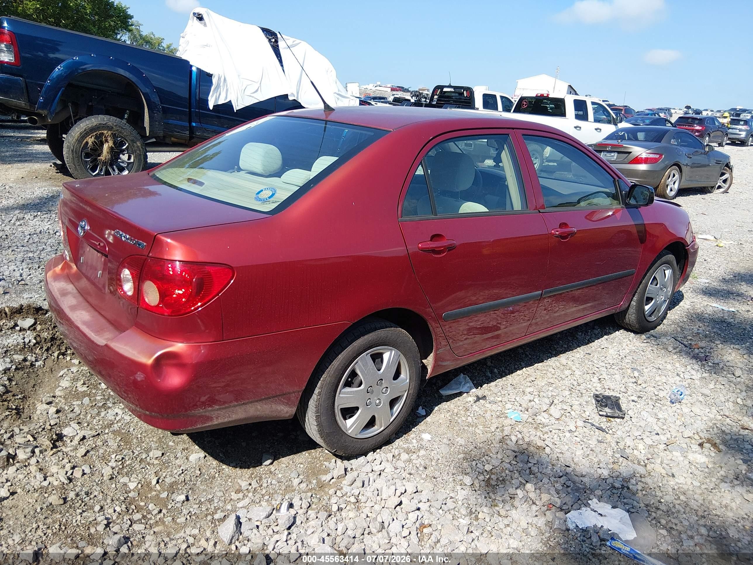 2006 Toyota Corolla Ce Red vin: 2T1BR32E56C620981