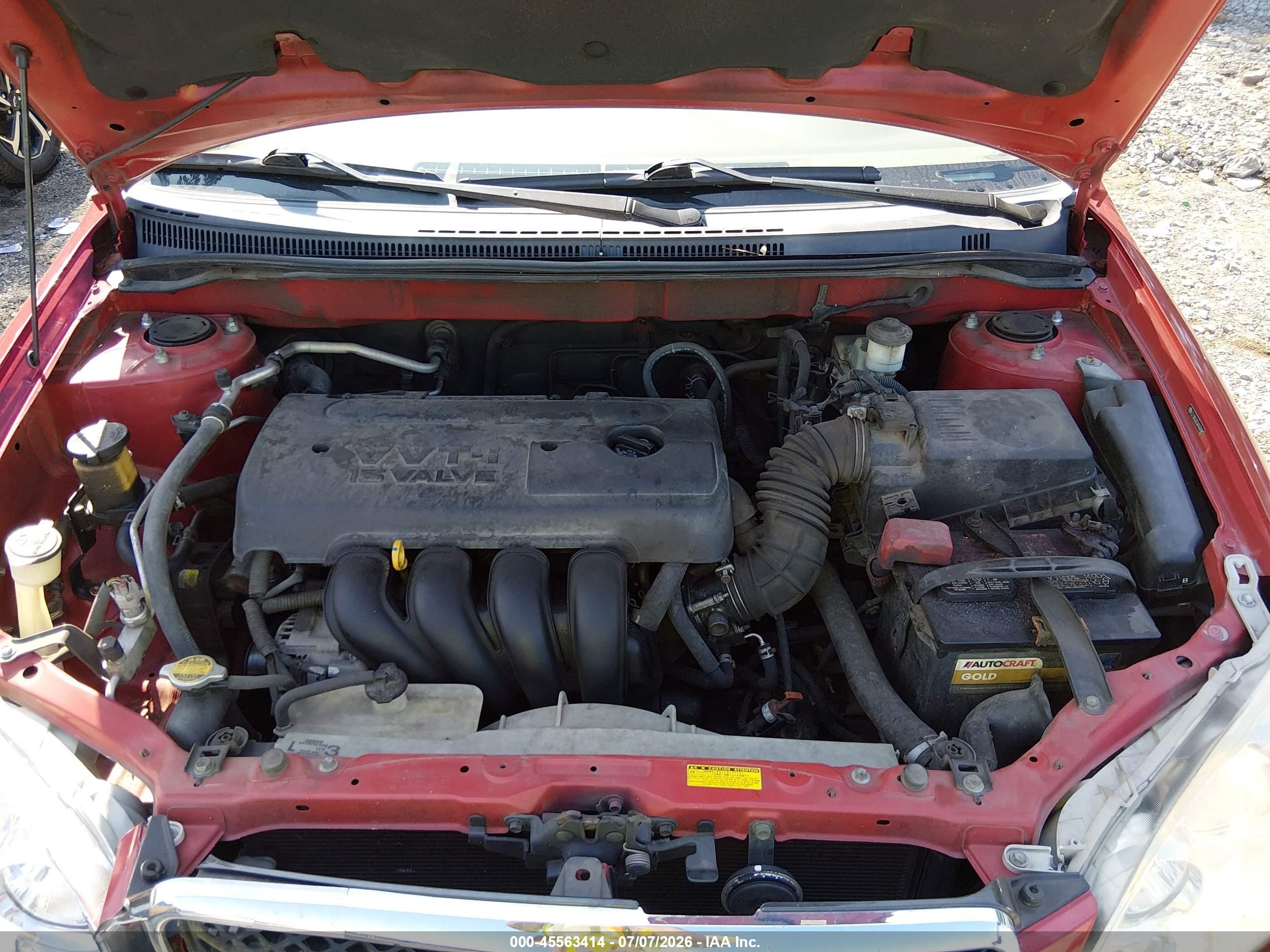 2006 Toyota Corolla Ce Red vin: 2T1BR32E56C620981