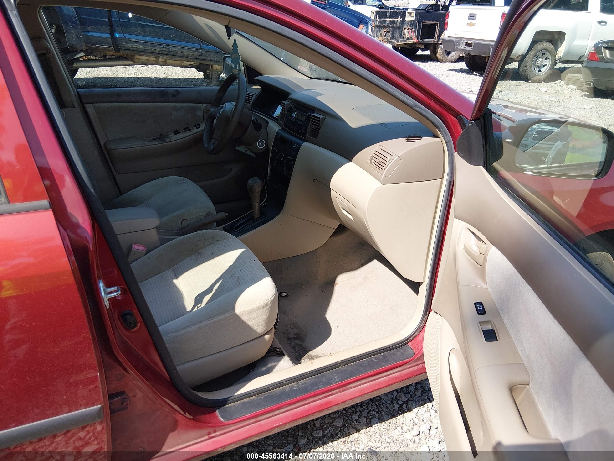 2006 Toyota Corolla Ce Red vin: 2T1BR32E56C620981