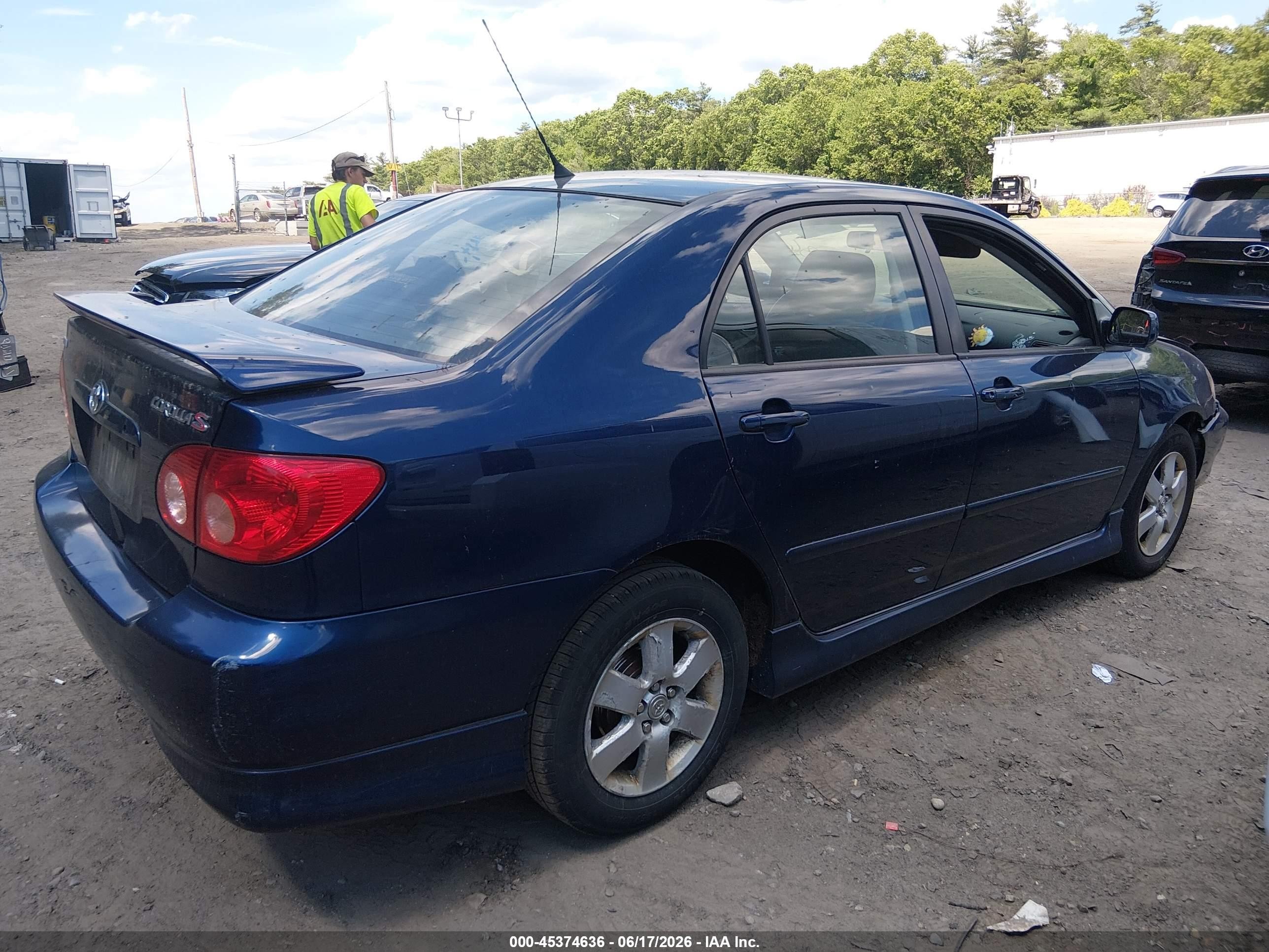 2006 Toyota Corolla S Blue vin: 2T1BR32E56C647808