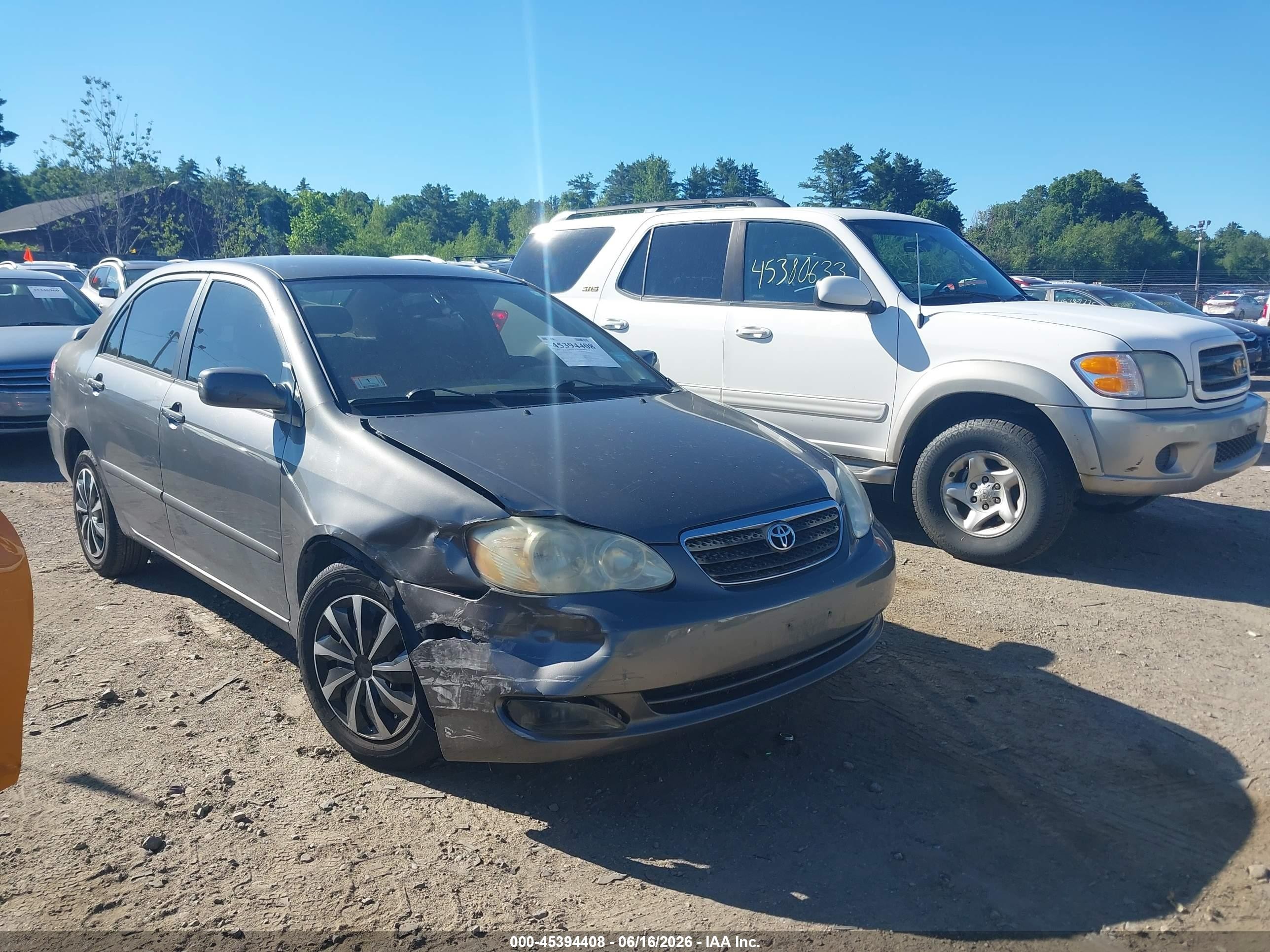 2006 Toyota Corolla Le Gray vin: 2T1BR32E56C663054