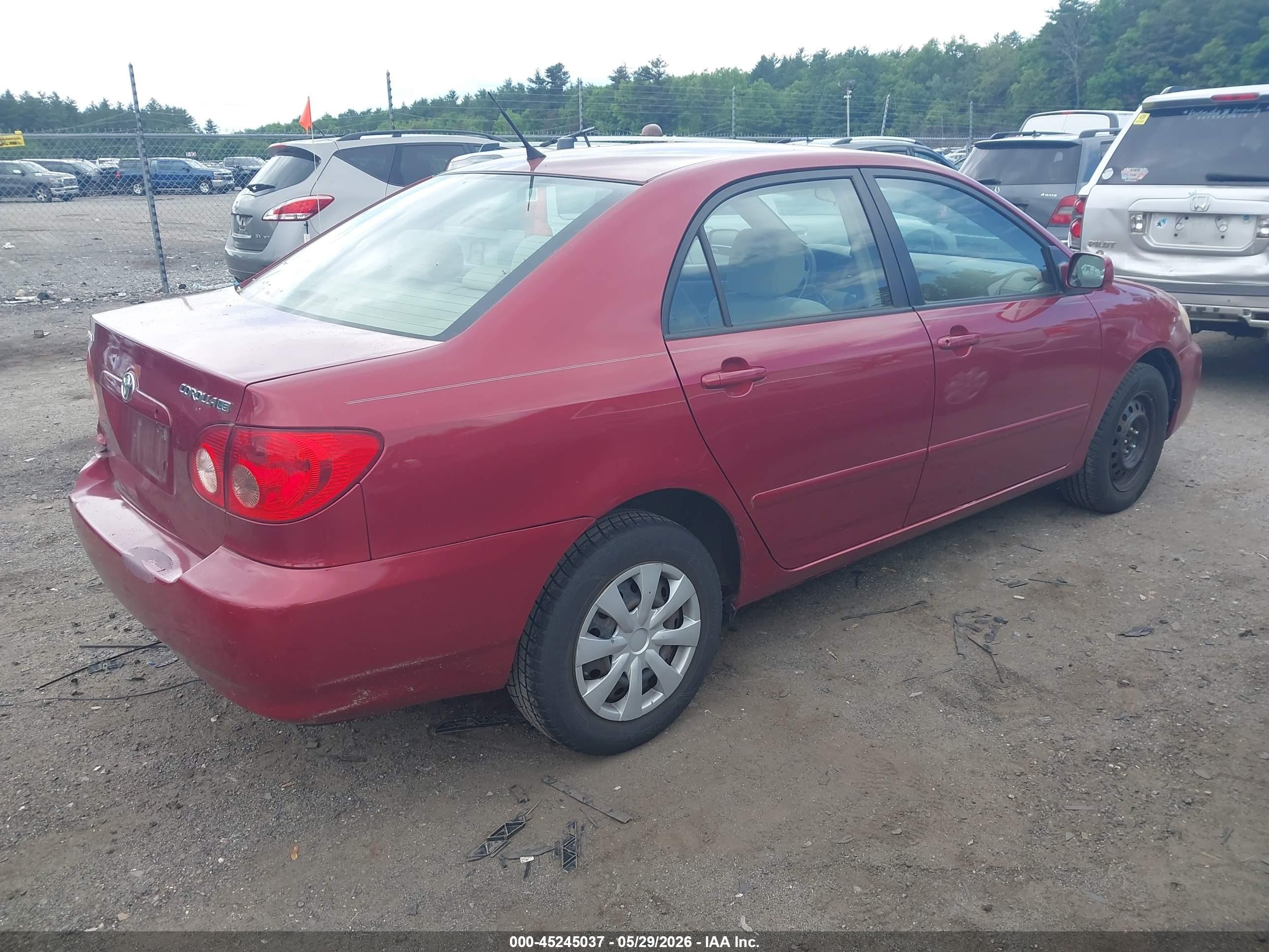 2006 Toyota Corolla Le Red vin: 2T1BR32E56C681165