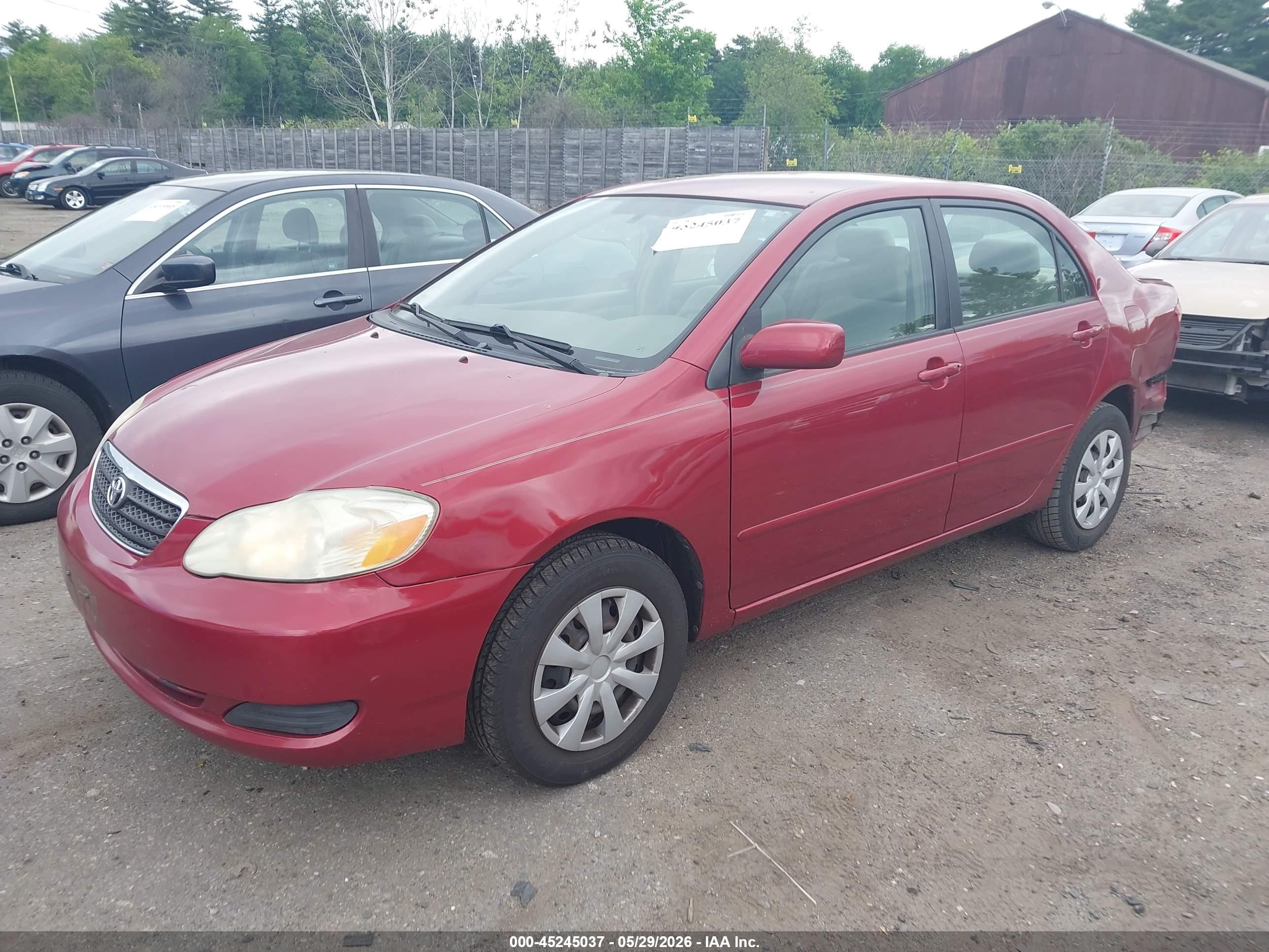 2006 Toyota Corolla Le Red vin: 2T1BR32E56C681165